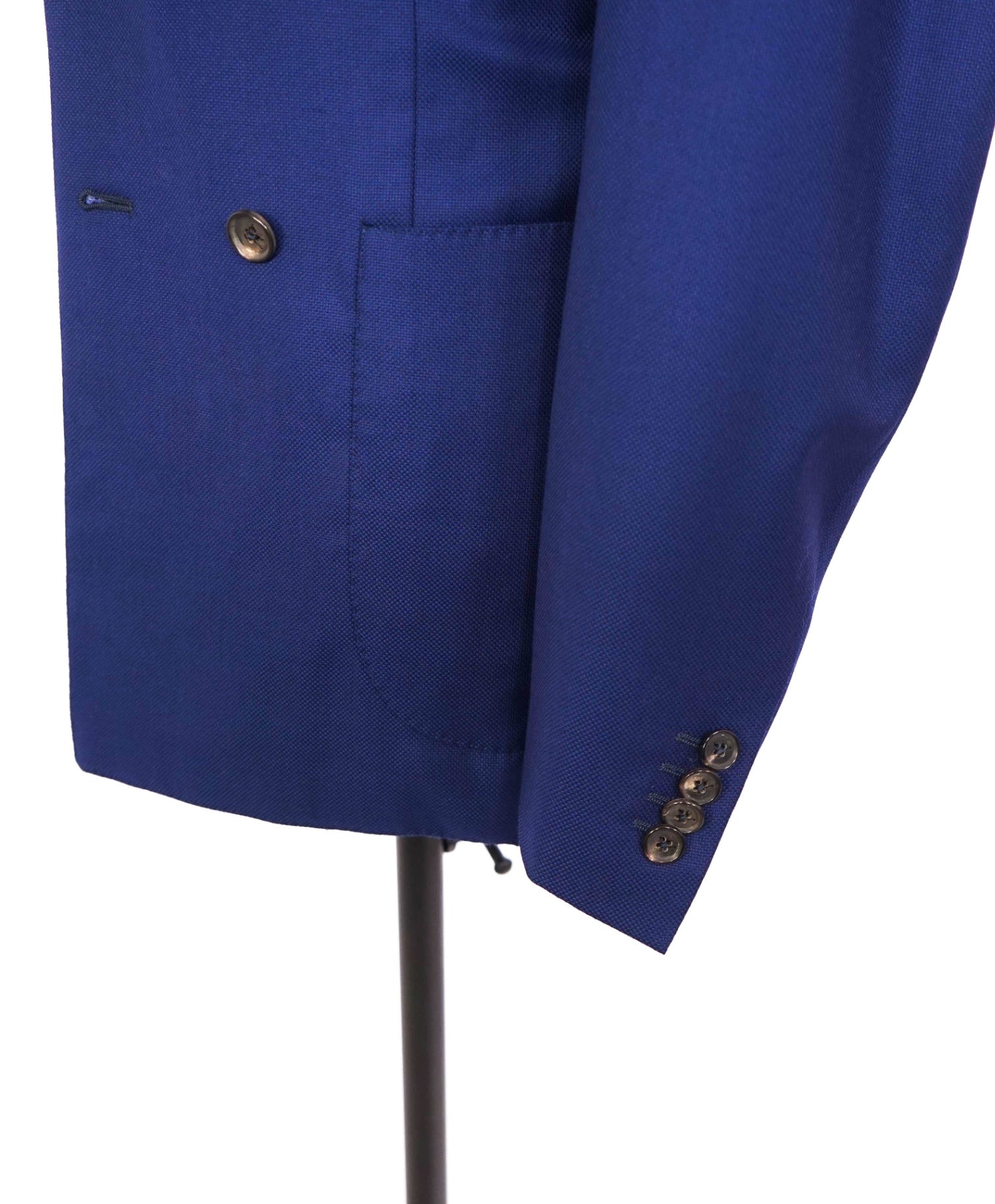 $4,695 ISAIA - Navy Blue Wool Double Breasted Blazer - 40R