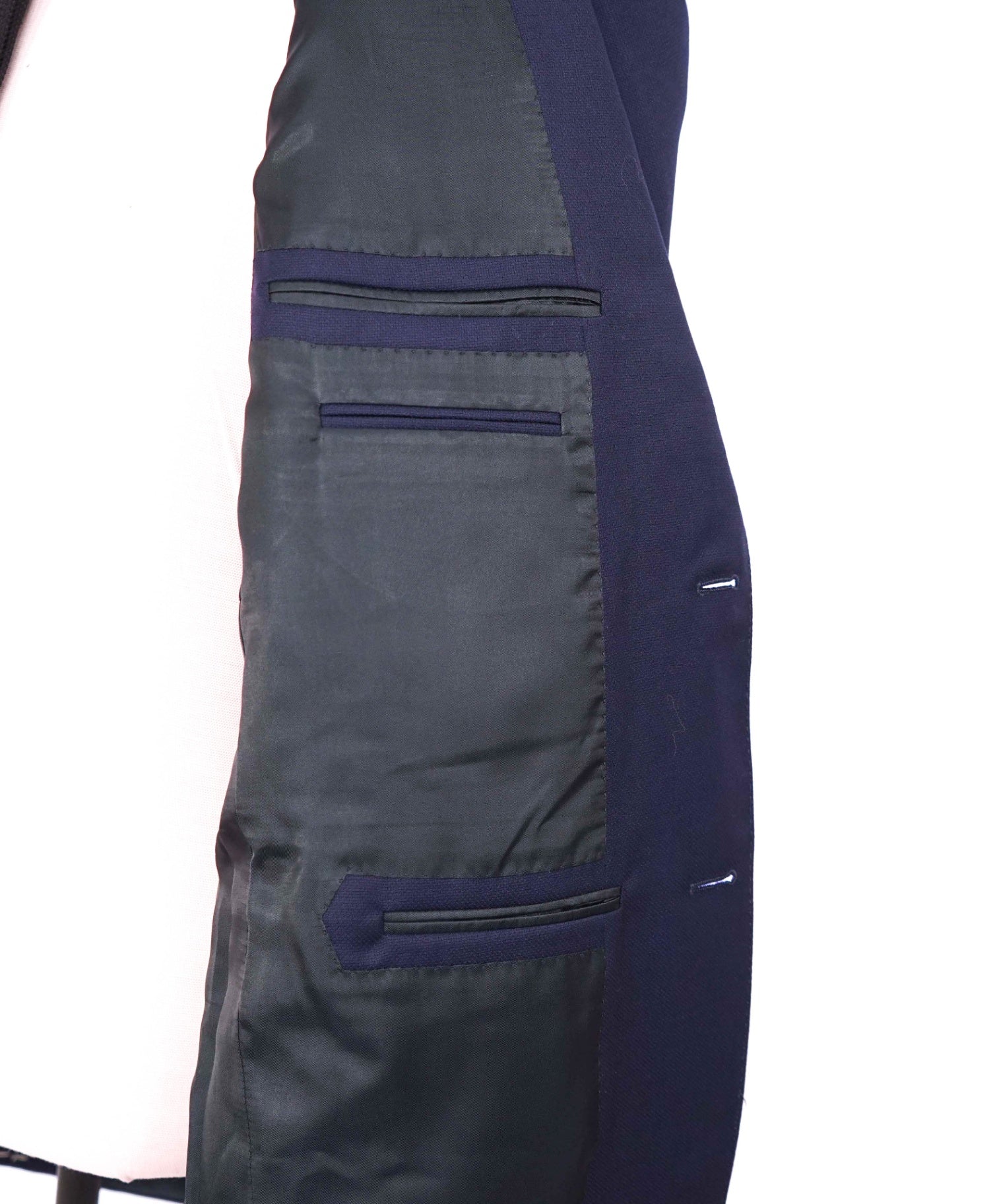 $3,590 ZEGNA - Navy Blue Wool Blazer - 42R