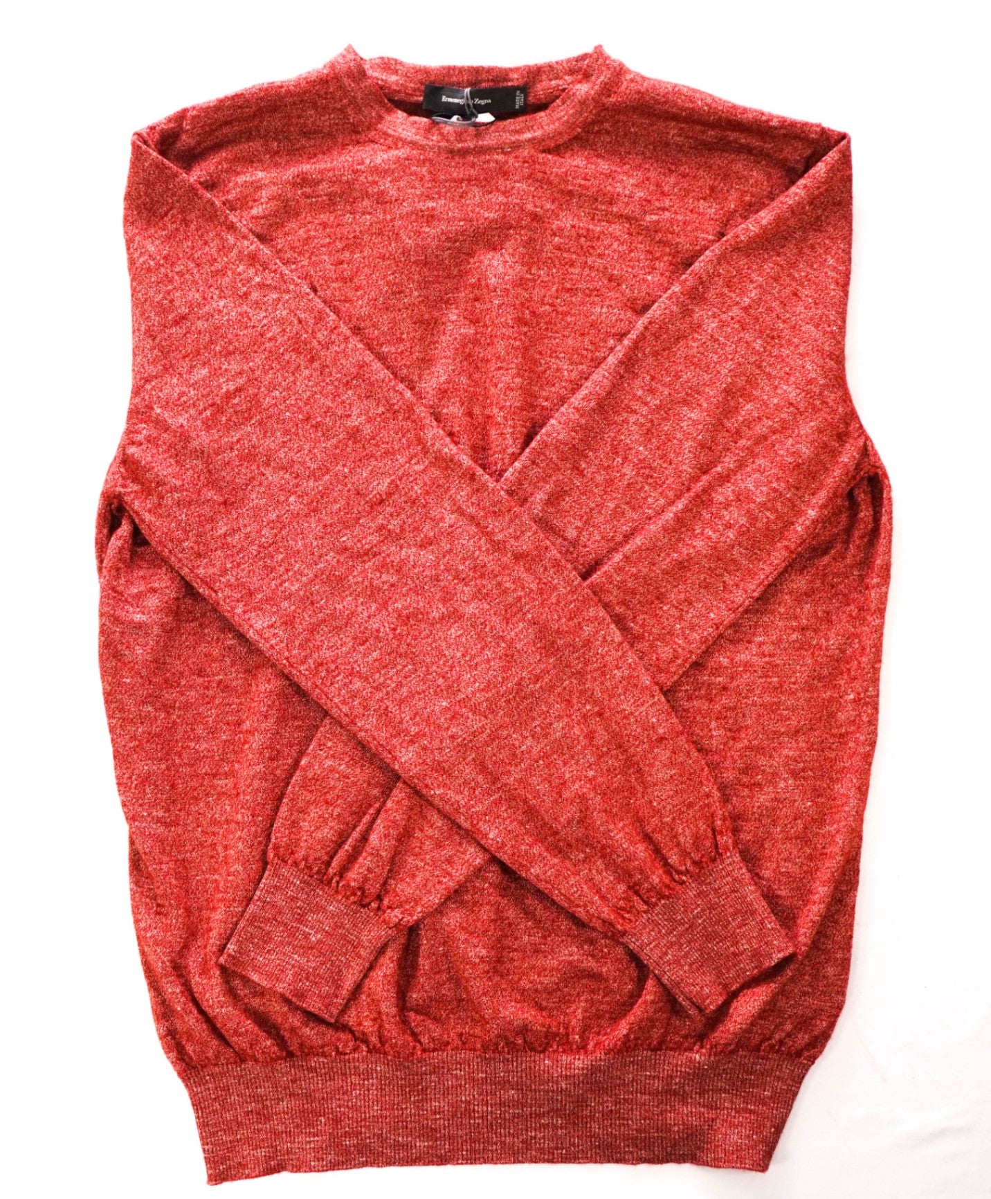 $1,495 ZEGNA - Burgundy Red Cashmere/Silk/Linen Sweater - M / 50EU