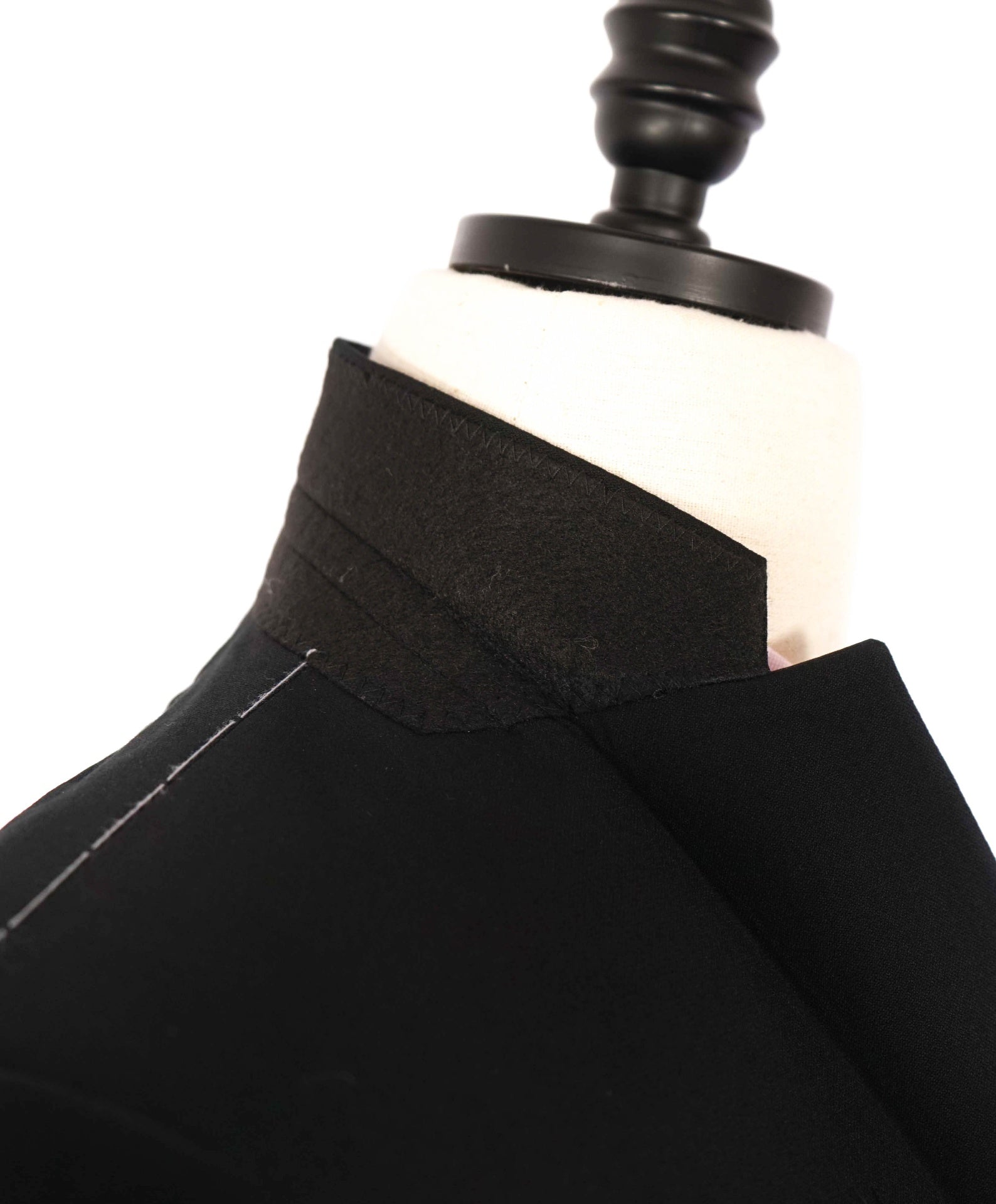 $695 IKE EVENING - Solid Black Super 120's Wool Tuxedo - 36R