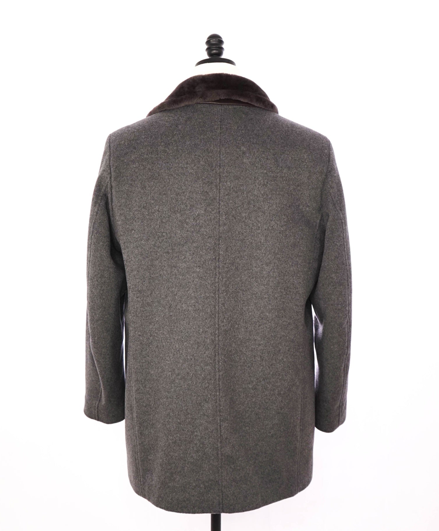 $2,495 VIVO - SHEARLING Gray Wool/Cashmere Overcoat - 42US (XL)