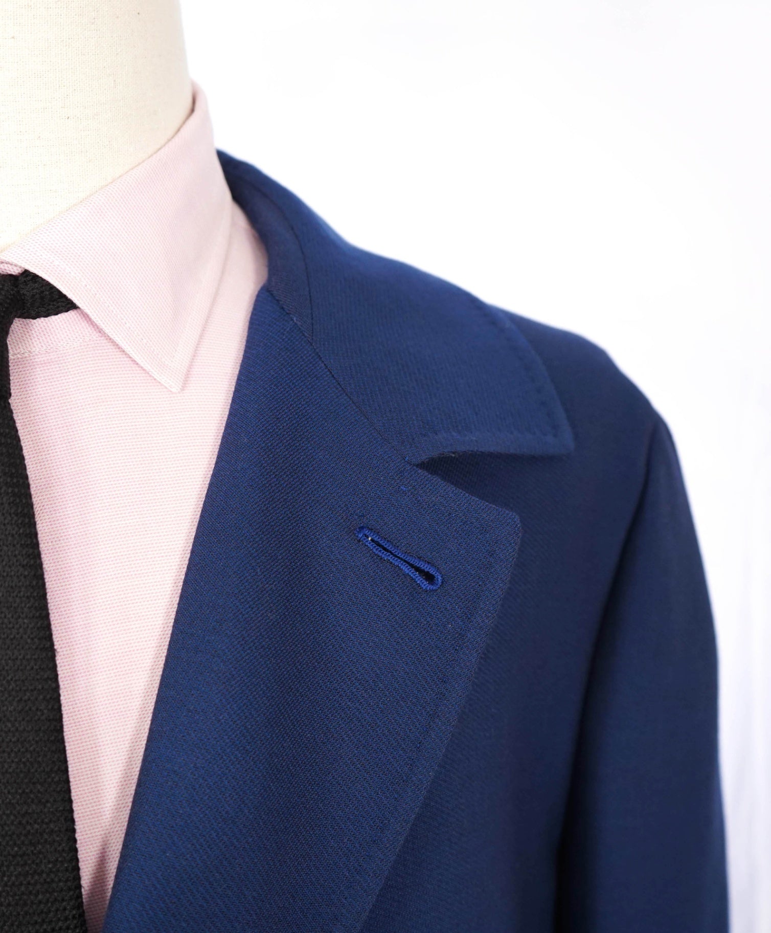 $3,995 ISAIA - Wool/ 43% Cashmere Solid Blue Overcoat - 50R (60EU)