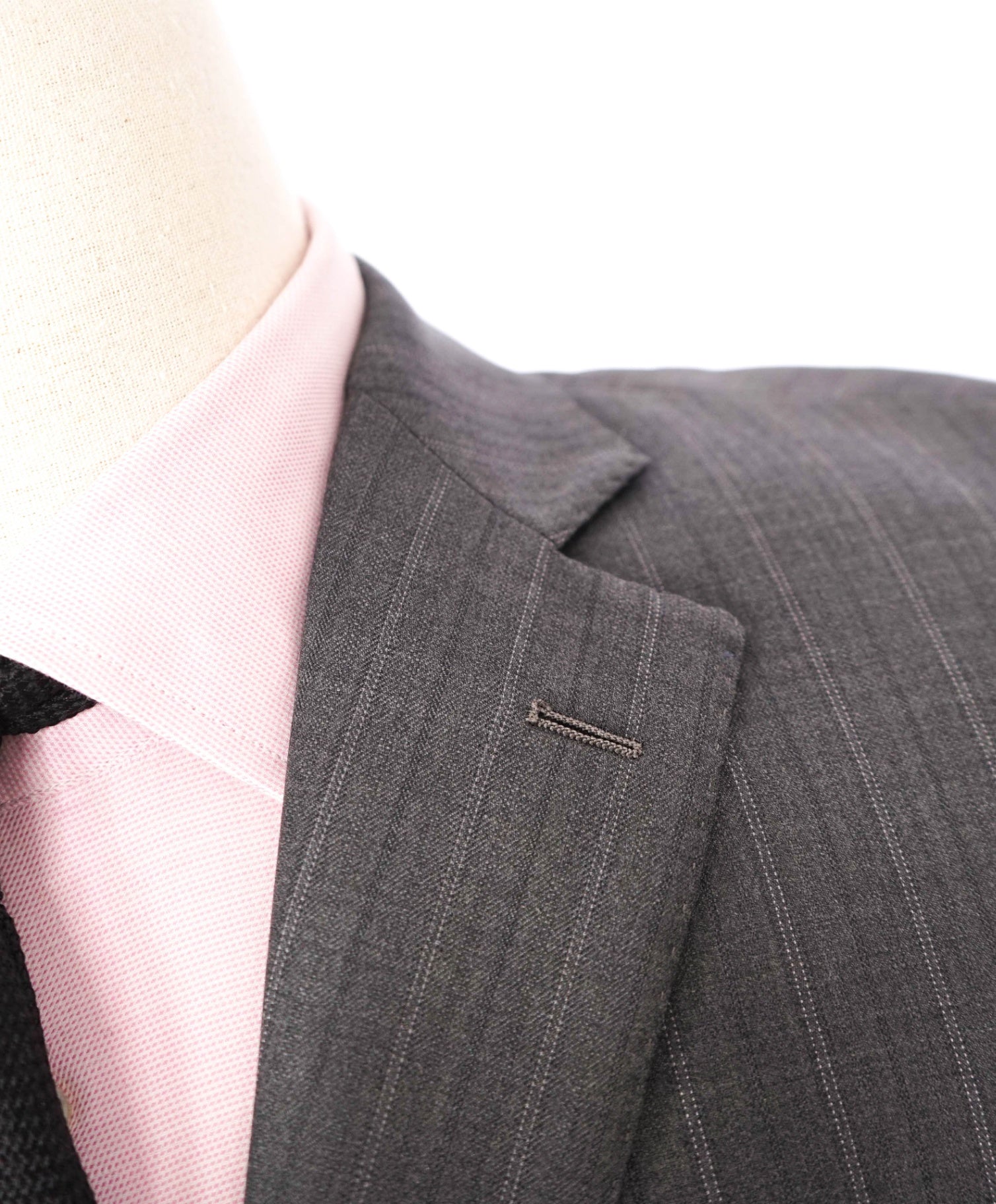 $995 ZEGNA - SAKS 5TH AVE Gray Stripe Wool/Silk Slim Fit Blazer - 36S