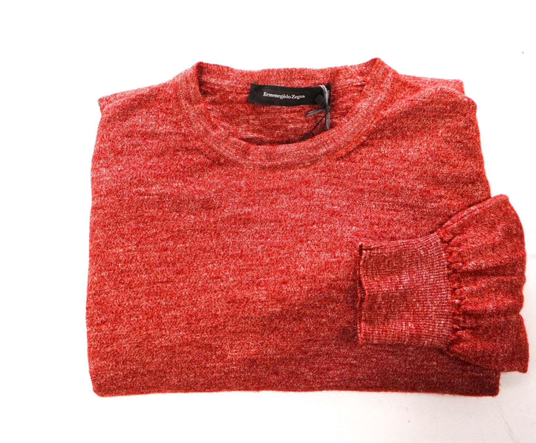 $1,495 ZEGNA - Burgundy Red Cashmere/Silk/Linen Sweater - M / 50EU