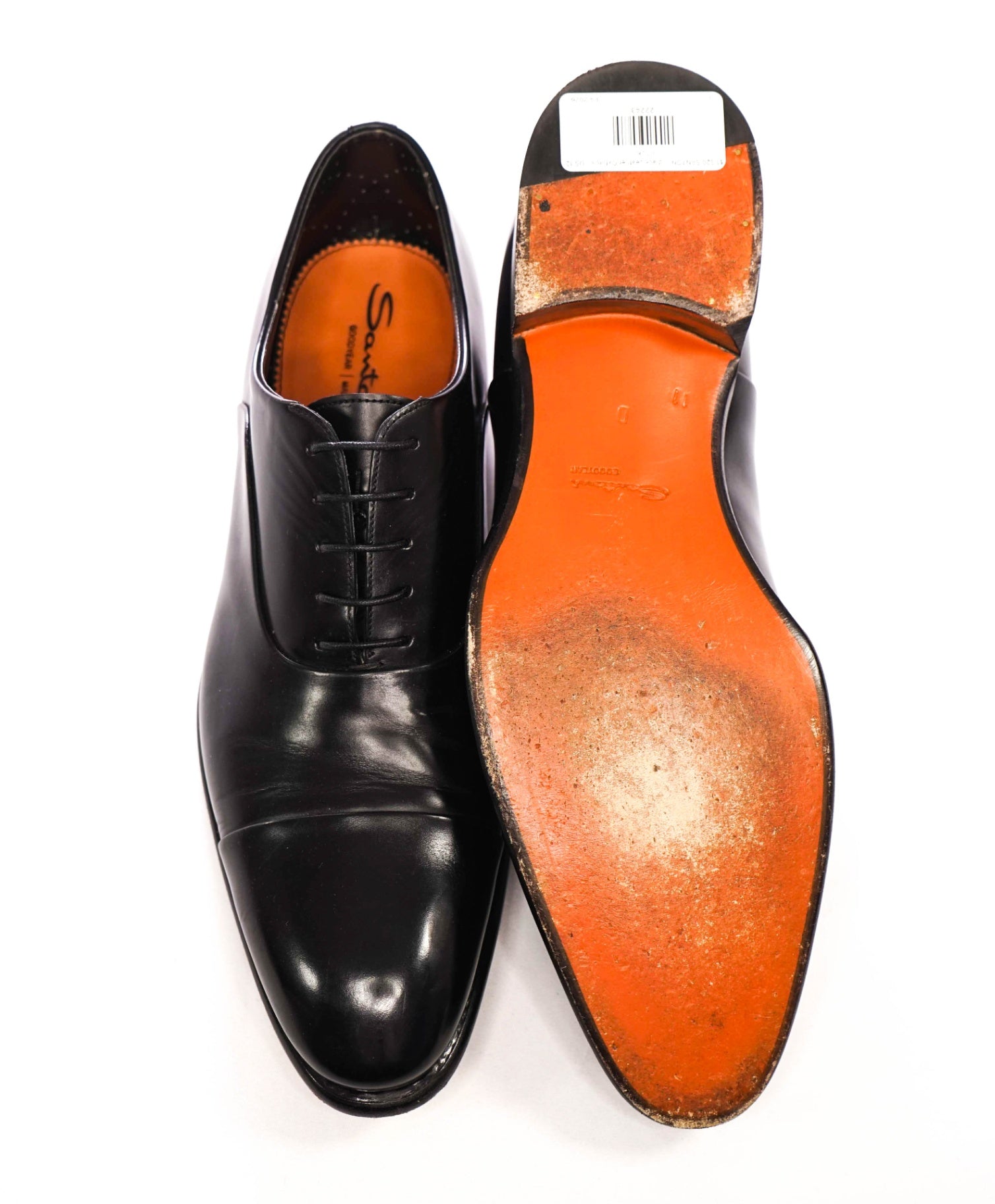 $1,320 SANTONI - GOODYEAR *ISAAC* Black Oxfords - US 12 (11UK)