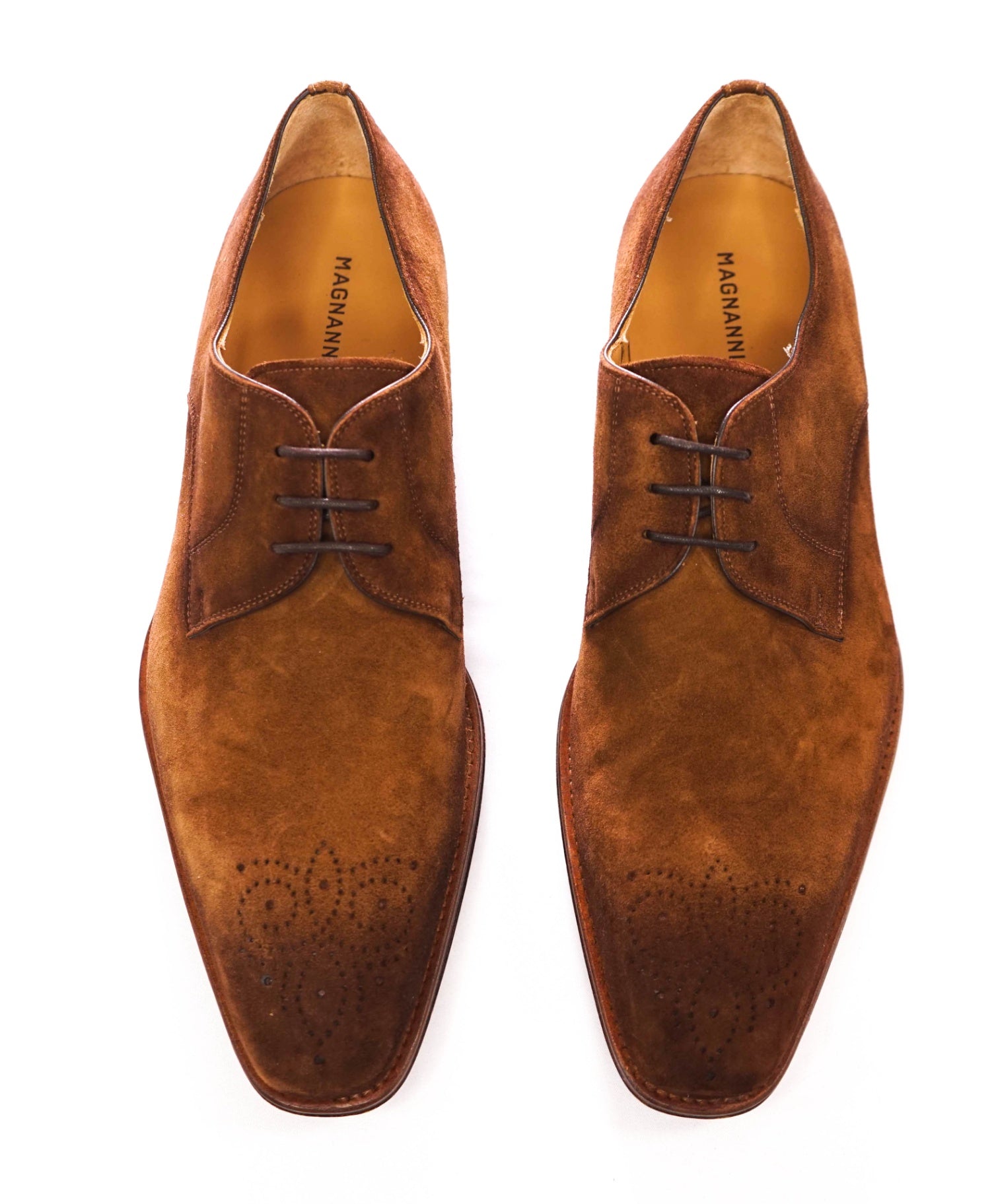 $495 MAGNANNI - Brown Suede Derby - 10.5 M