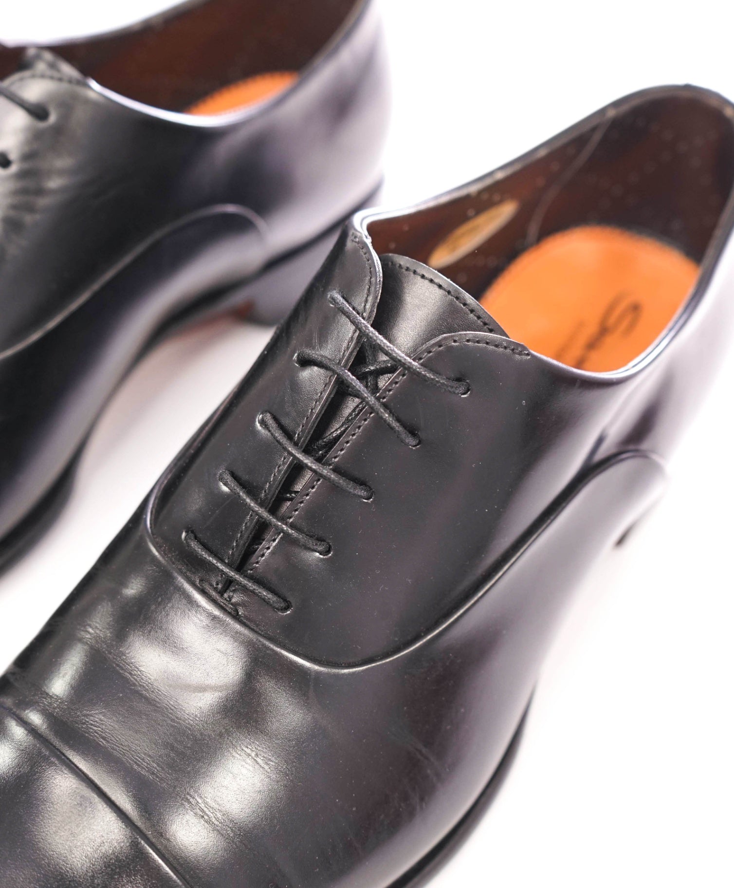 $1,320 SANTONI - GOODYEAR *ISAAC* Black Oxfords - US 12 (11UK)