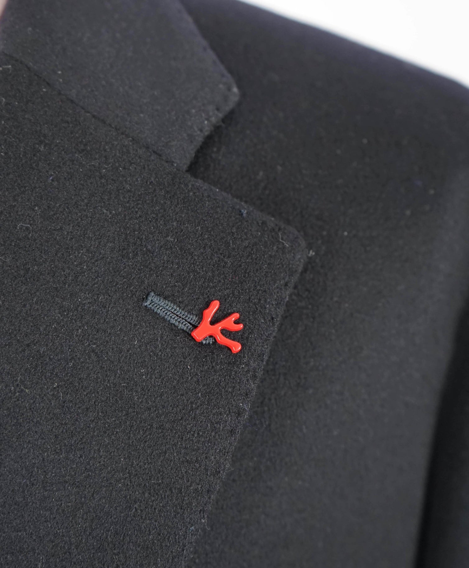 $6,995 ISAIA - Colorado Classic Navy Blue Beaver Wool Overcoat - 46R