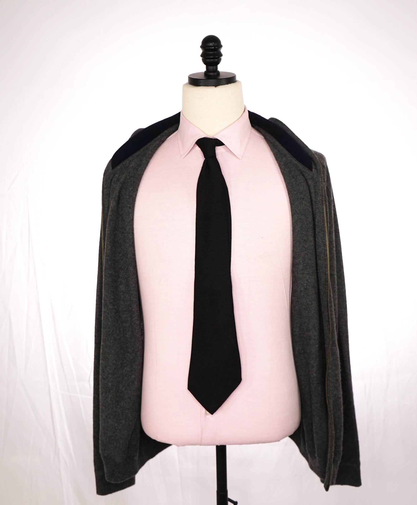 $570 VINCE - Solid Gray 100% Cashmere Zip-Up Hoodie - L