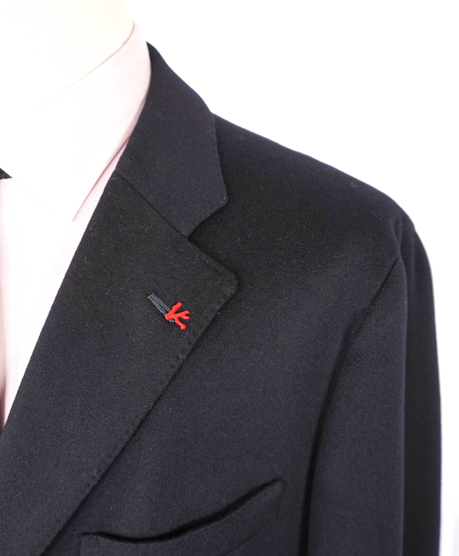 $6,995 ISAIA - Colorado Classic Navy Blue Beaver Wool Overcoat - 46R