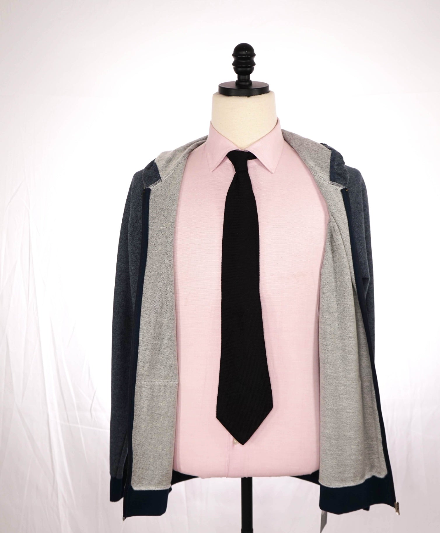 $225 PAUL SMITH - Blue Cotton Zip-up Hoodie - M