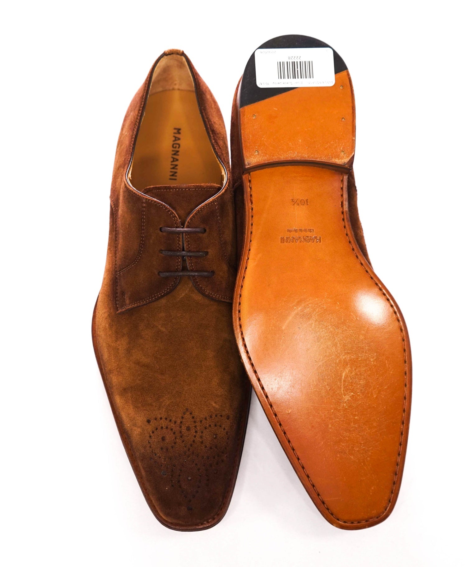 $495 MAGNANNI - Brown Suede Derby - 10.5 M