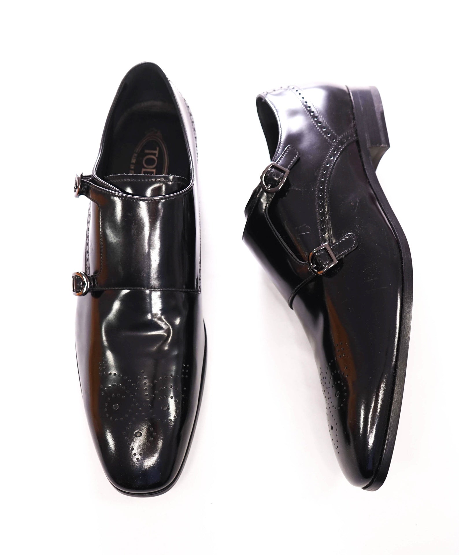 $1,325 TOD'S - Black Leather Monkstraps - 11.5 US (10.5UK)
