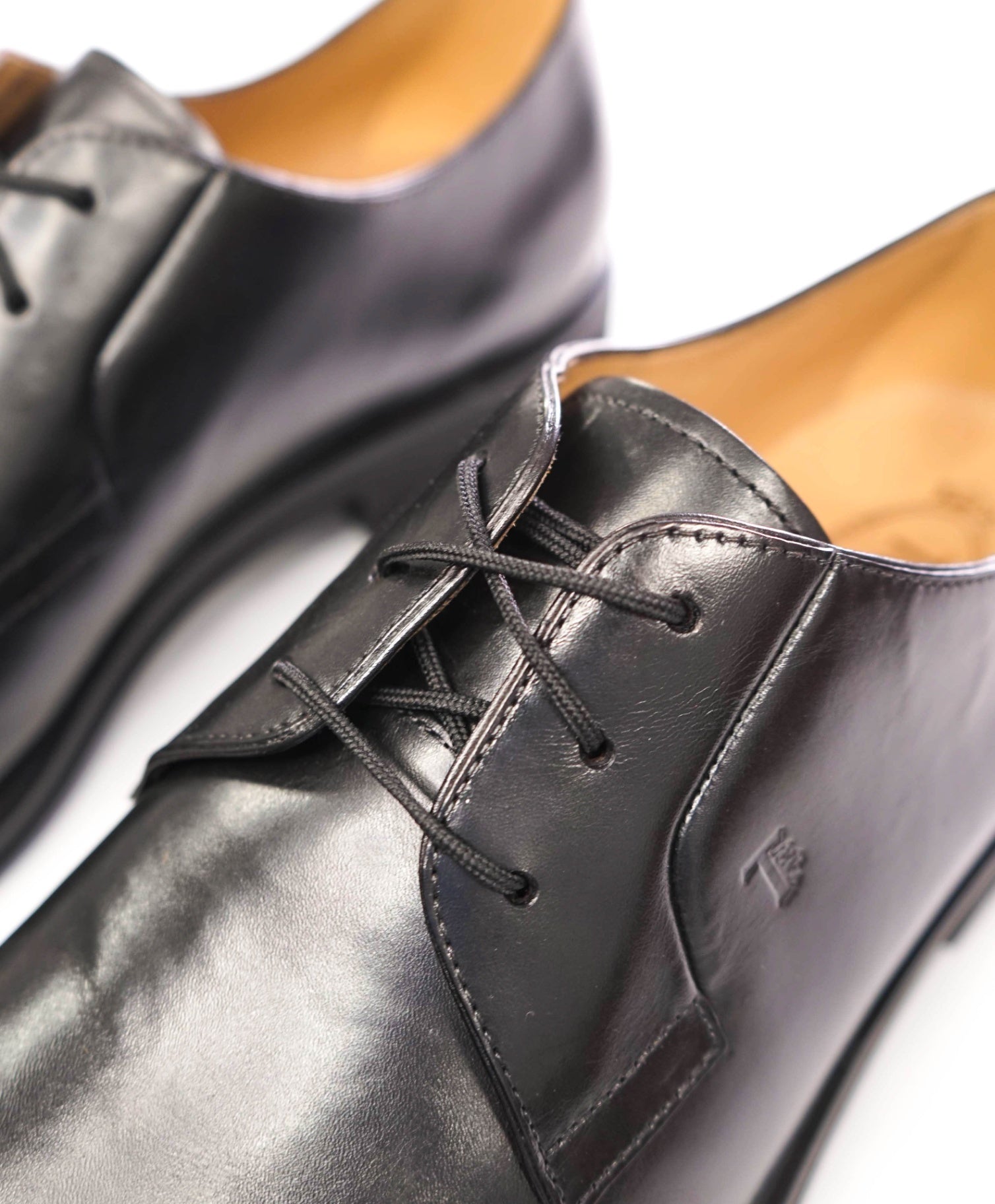 $1,095 TOD'S - Black Leather Derby - US 11.5 (10.5UK)