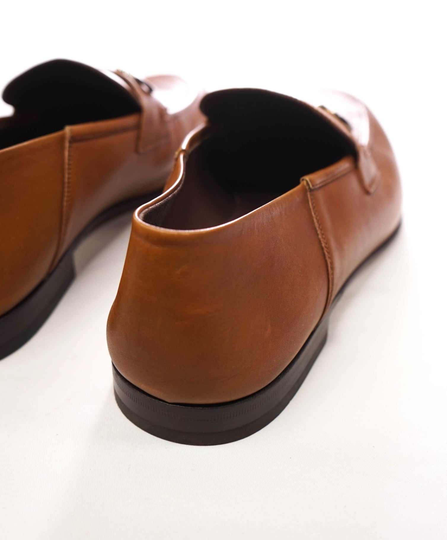 $880 FERRAGAMO - Brown Leather Loafers - 13 EE