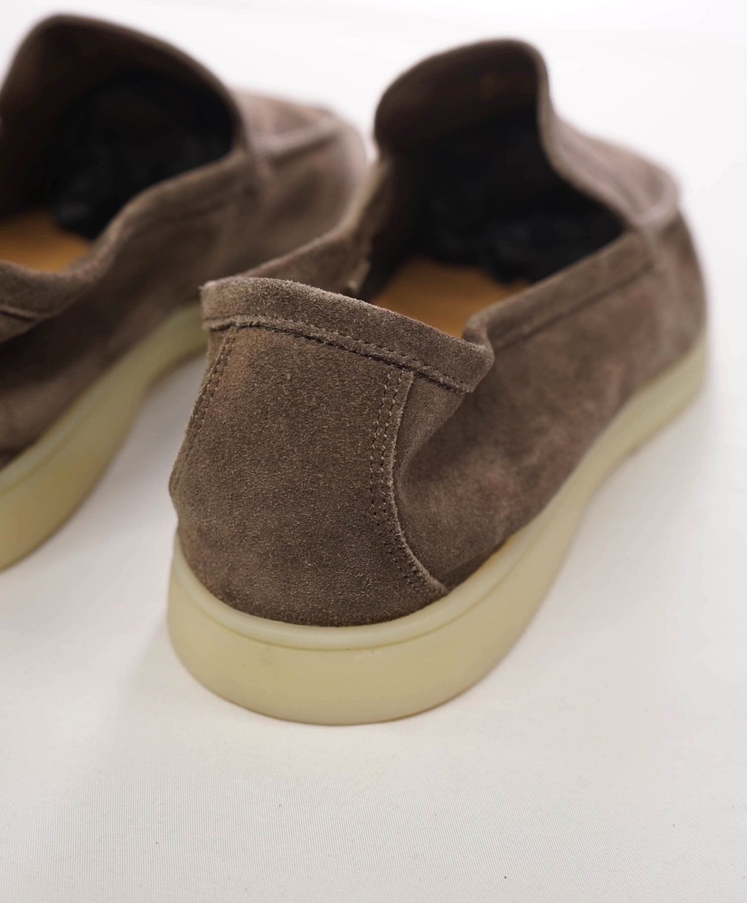 $329 SUITSUPPLY - "SUMMER WALK" Gray Suede Loafers - US 13 (EU46)