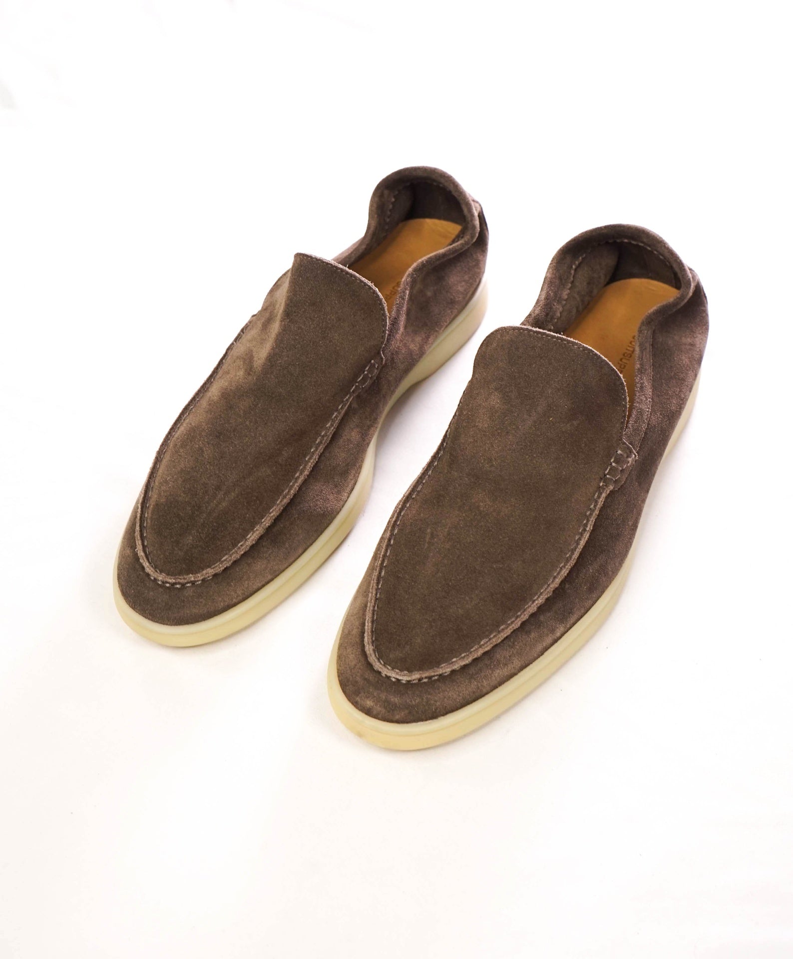 $329 SUITSUPPLY - "SUMMER WALK" Gray Suede Loafers - US 13 (EU46)