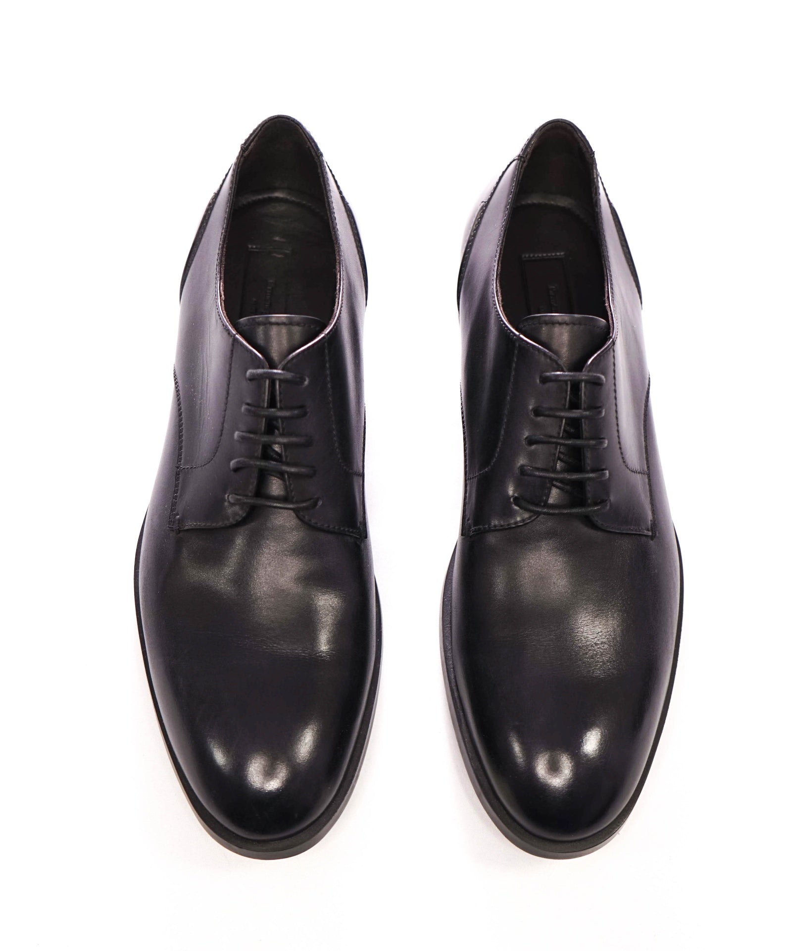 $1,150 ZEGNA - Black Leather Derby - US 9.5 (UK8.5)