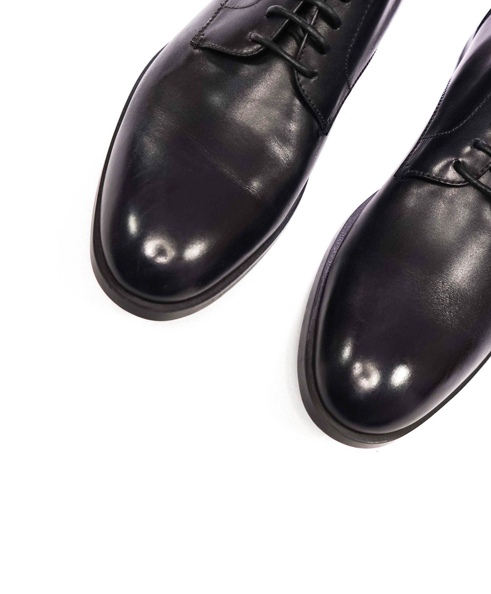 $1,150 ZEGNA - Black Leather Derby - US 9.5 (UK8.5)