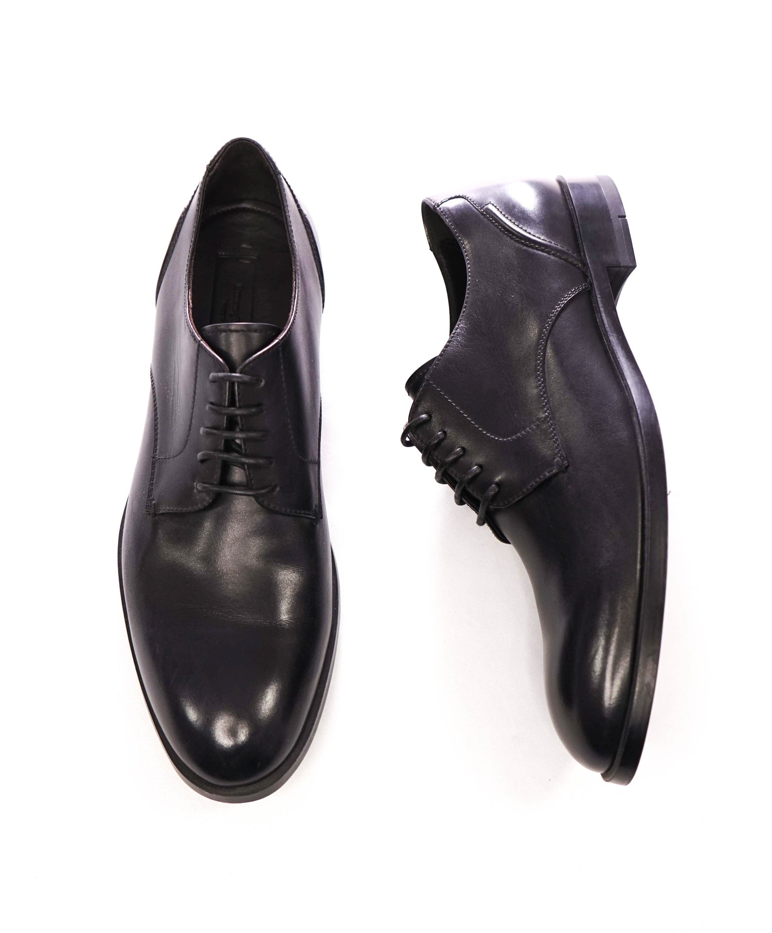 $1,150 ZEGNA - Black Leather Derby - US 9.5 (UK8.5)