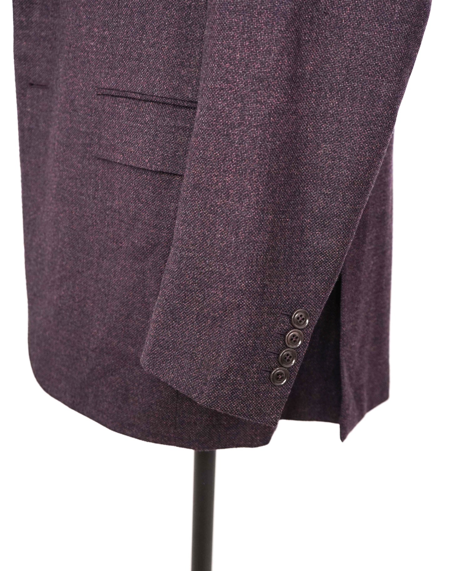 $3,295 ZEGNA - Wool/Cashmere Purple Eggplant Textured Blazer - 42L