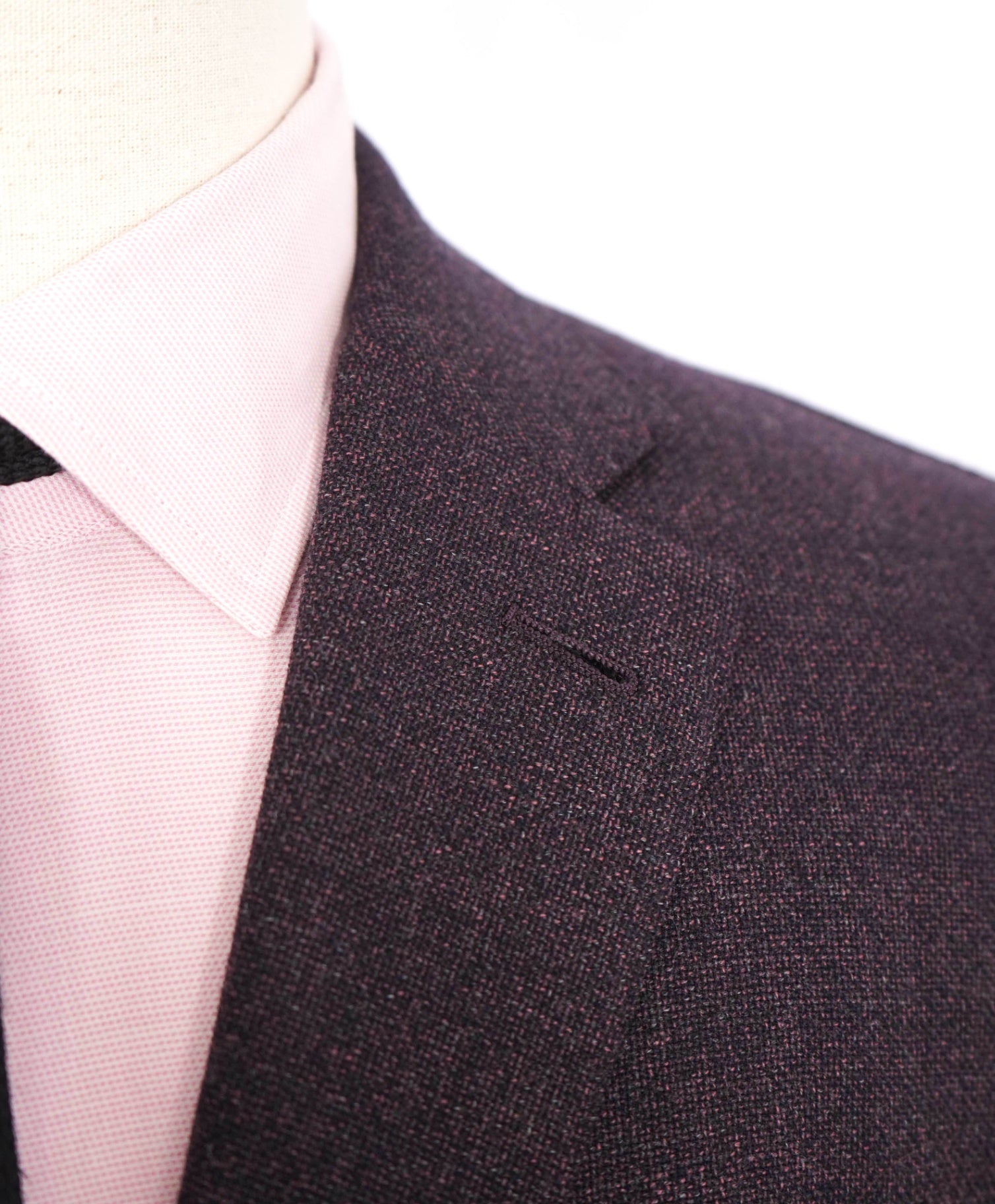 $3,295 ZEGNA - Wool/Cashmere Purple Eggplant Textured Blazer - 42L