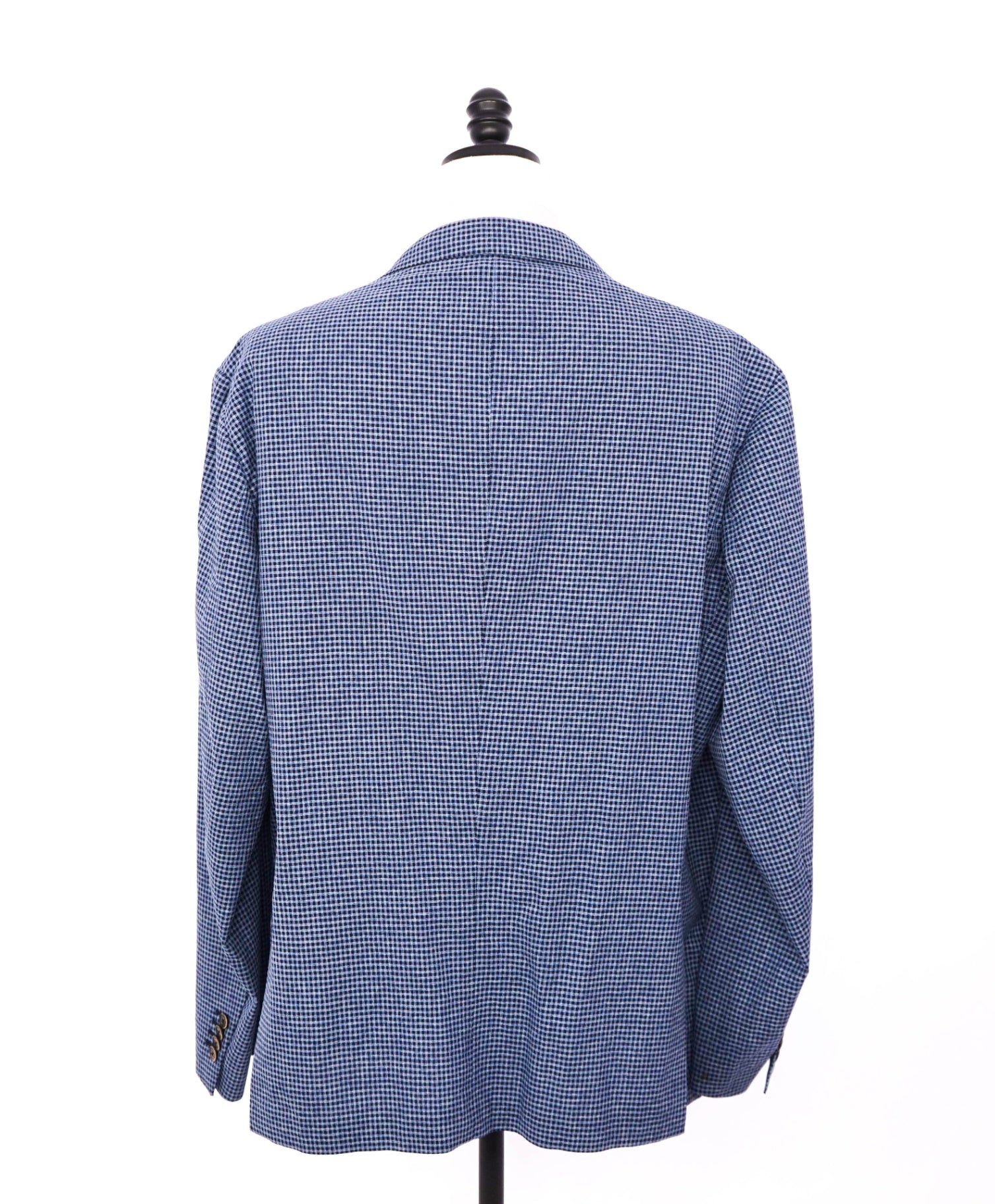 $995 SAKS 5TH AVE - Blue SEERSUCKER Wool/Cotton/Silk Blazer - 48R