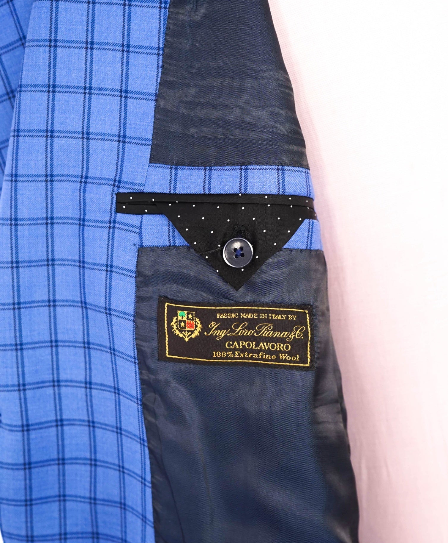 $1,295 LORO PIANA For SFA - Blue CAPOLAVORO Wool Blazer - 46R