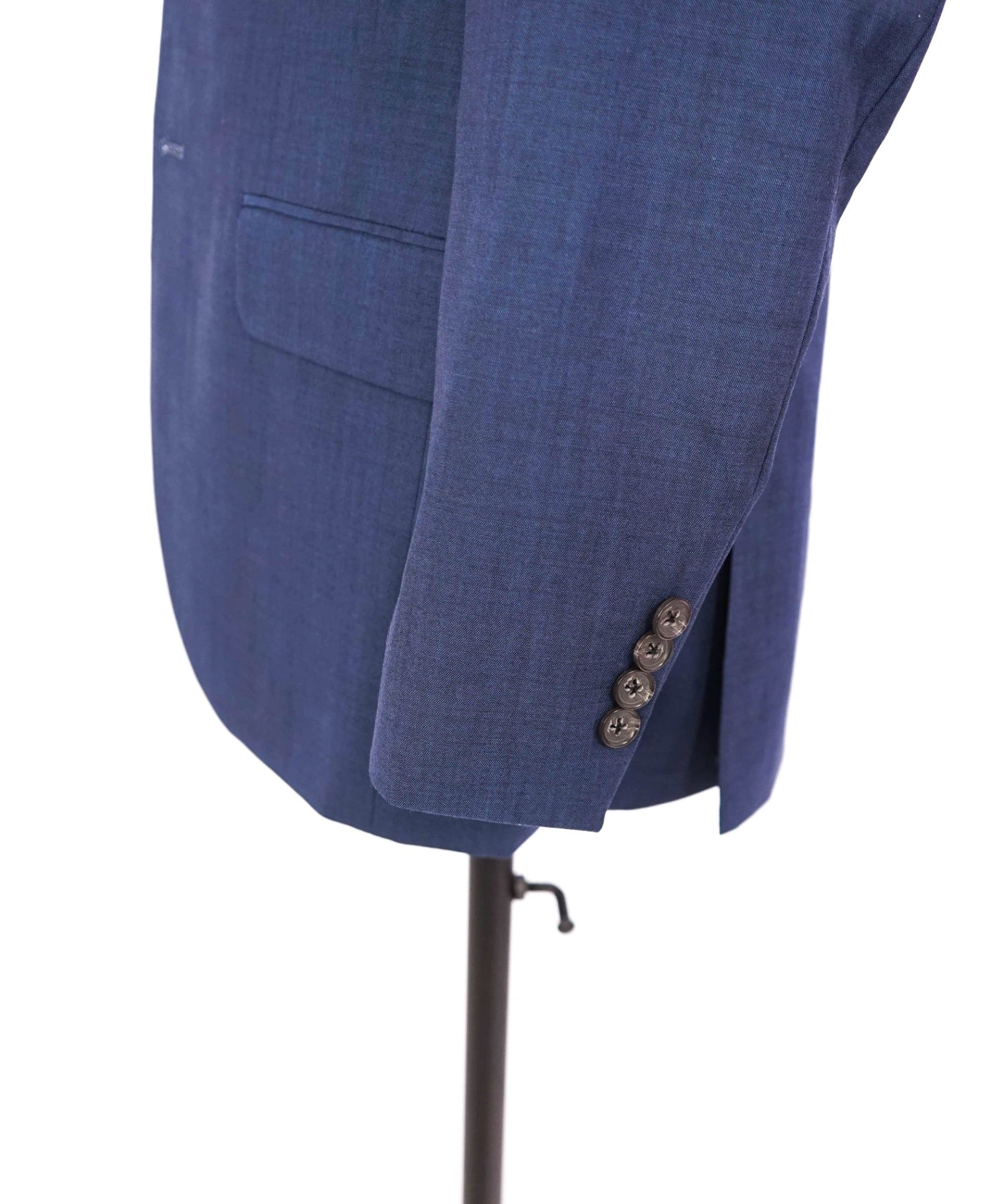 $995 SAKS FIFTH AVENUE - Navy Blue Wool Blazer - 40S