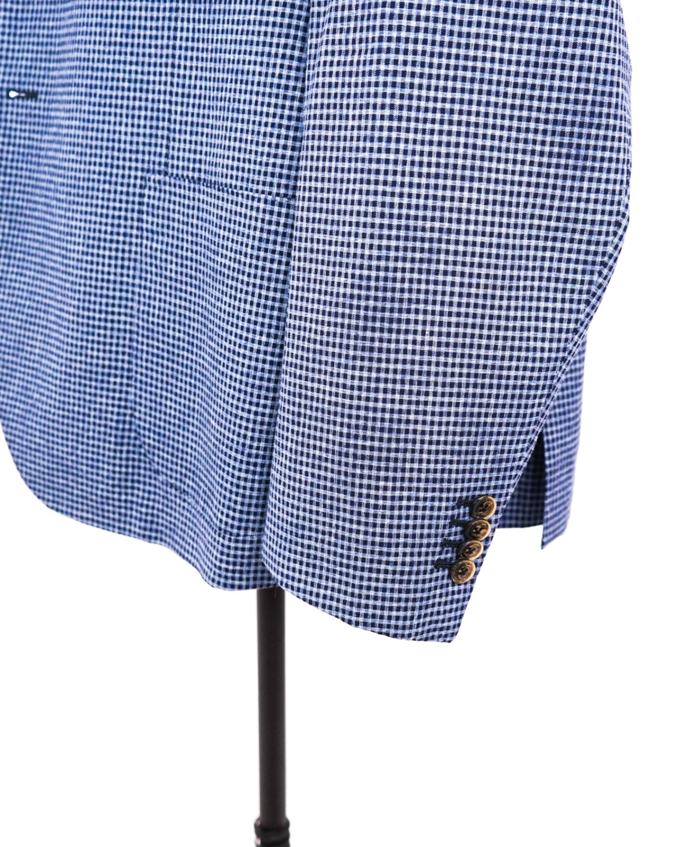 $995 SAKS 5TH AVE - Blue SEERSUCKER Wool/Cotton/Silk Blazer - 48R