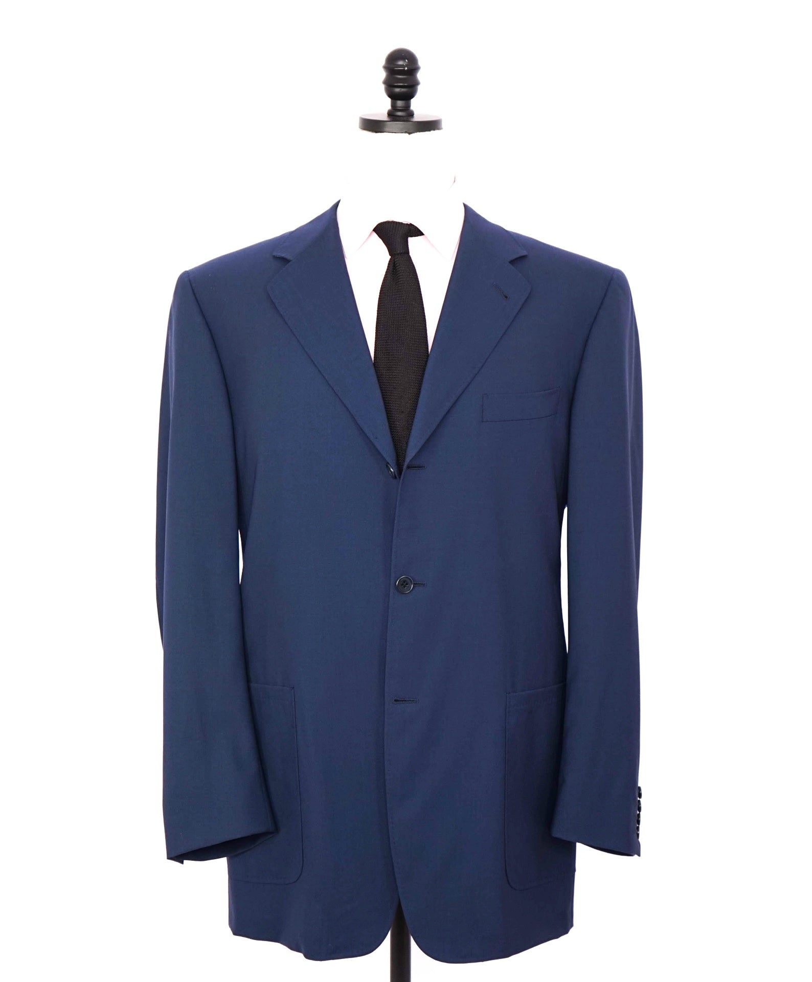 $1,895 CANALI - Navy Blue Super 120's Wool 3-Btn Blazer - 42L
