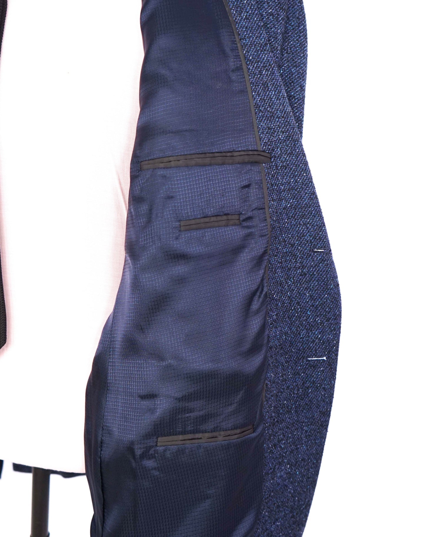 $1,595 EMPORIO ARMANI - Navy Blue Wool/Silk G-Line Blazer - 48R