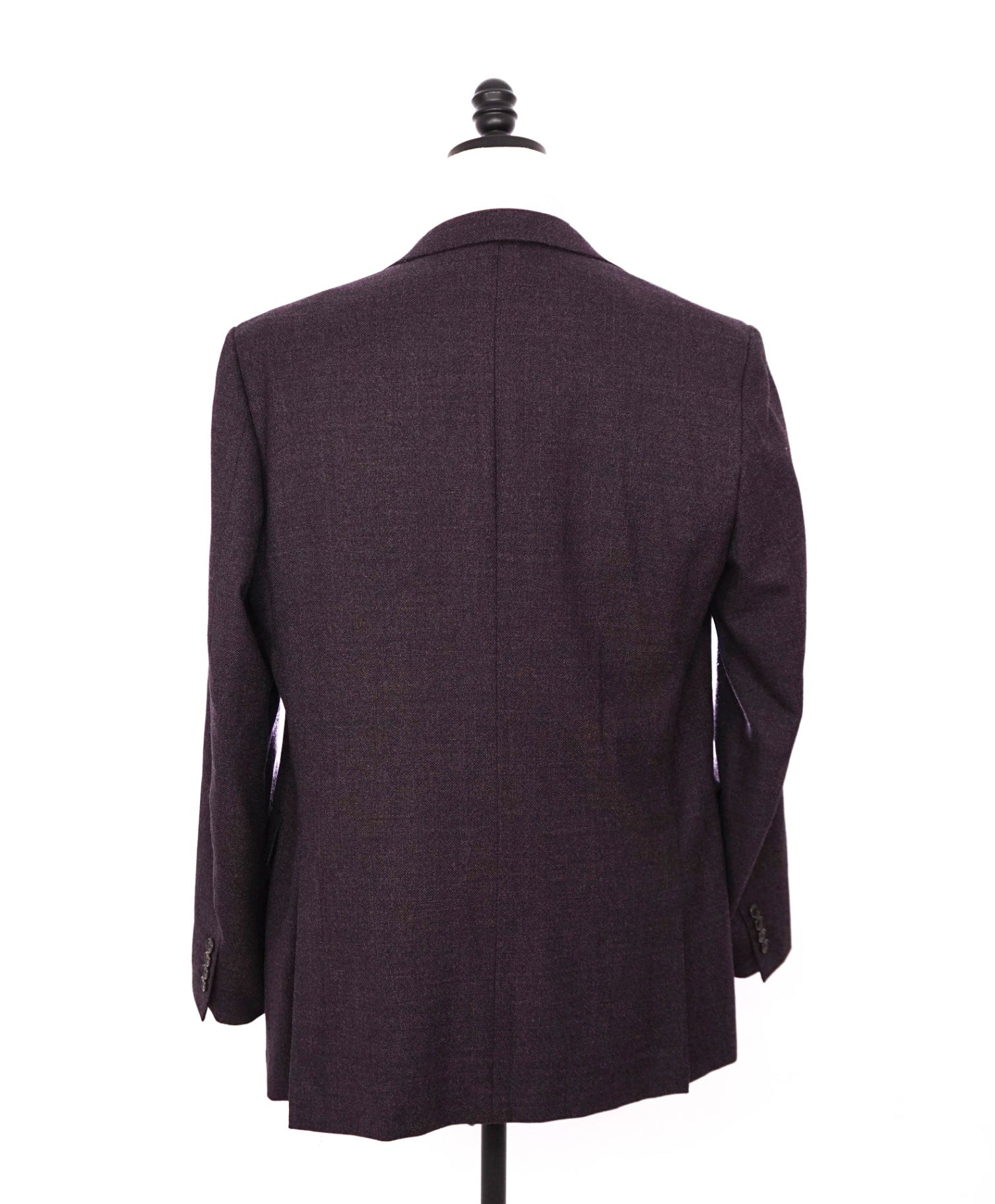 $3,295 ZEGNA - Wool/Cashmere Purple Eggplant Textured Blazer - 42L