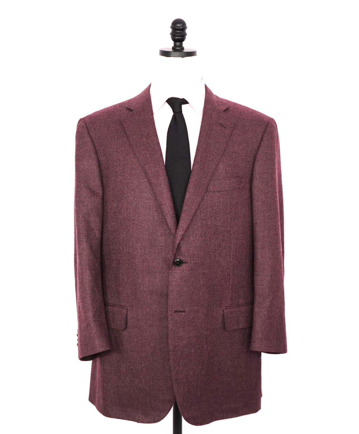 $2,295 PAL ZILERI - Plum Cashmere/Silk Textured Blazer - 46R