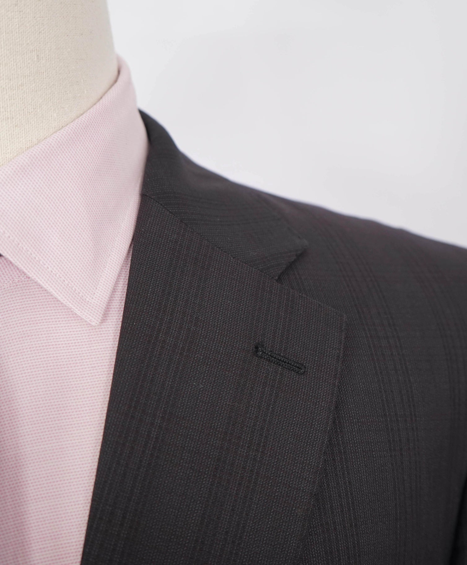 $995 ZEGNA for SAKS 5TH AVENUE - Dark Gray Plaid Wool Blazer - 44L