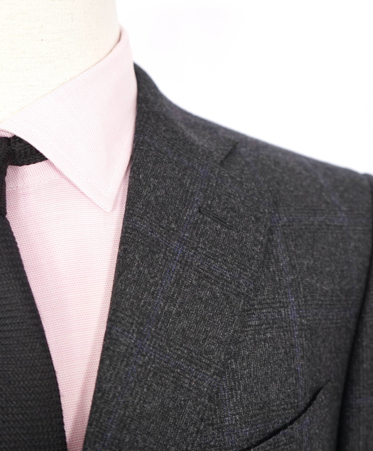 $3,295 ISAIA - Gray/Blue Plaid Wool/Cashmere/Silk Blazer - 40R