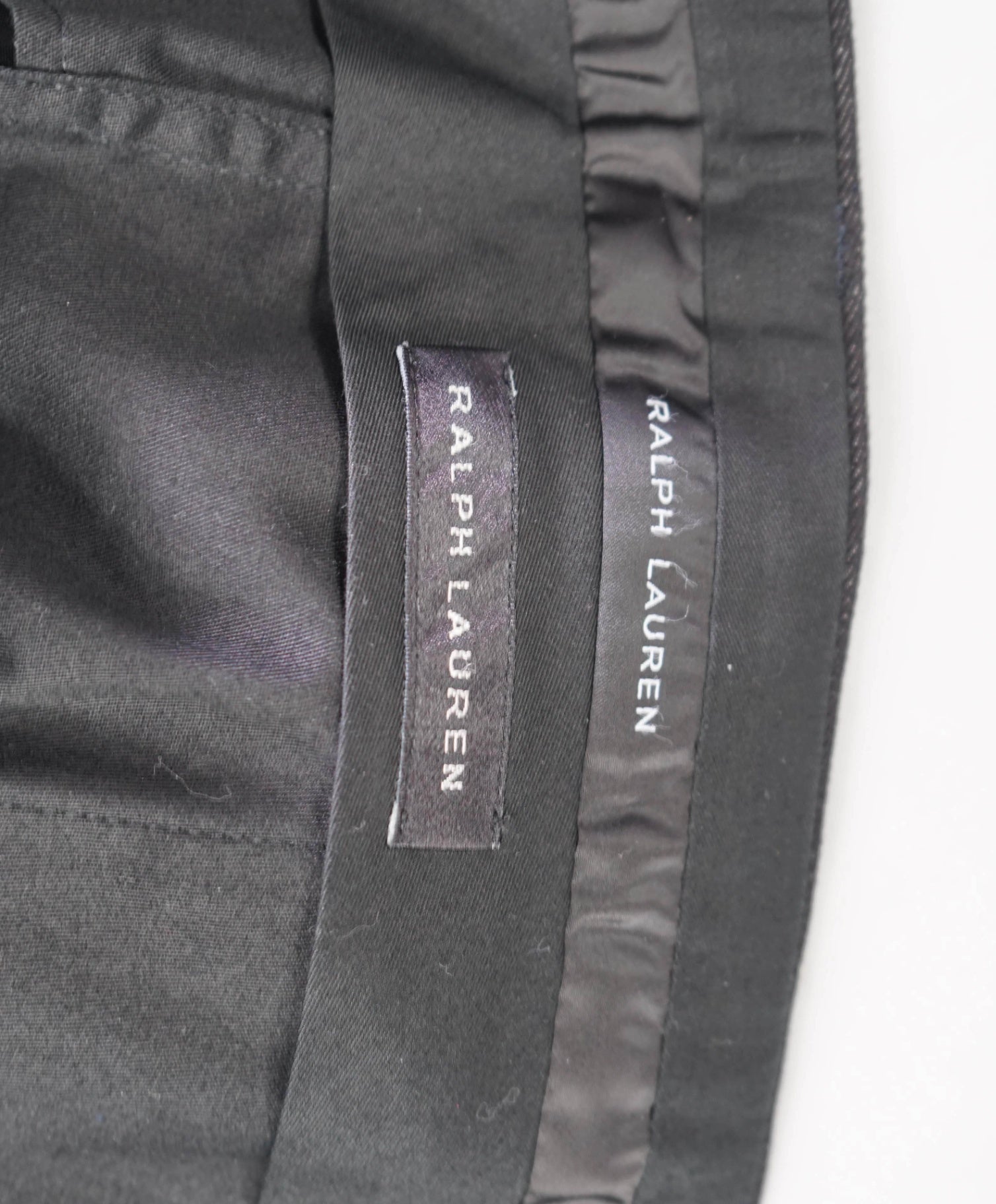 $595 RALPH LAUREN BLACK LABEL - Black Dress Linen Denim Pants - 34W