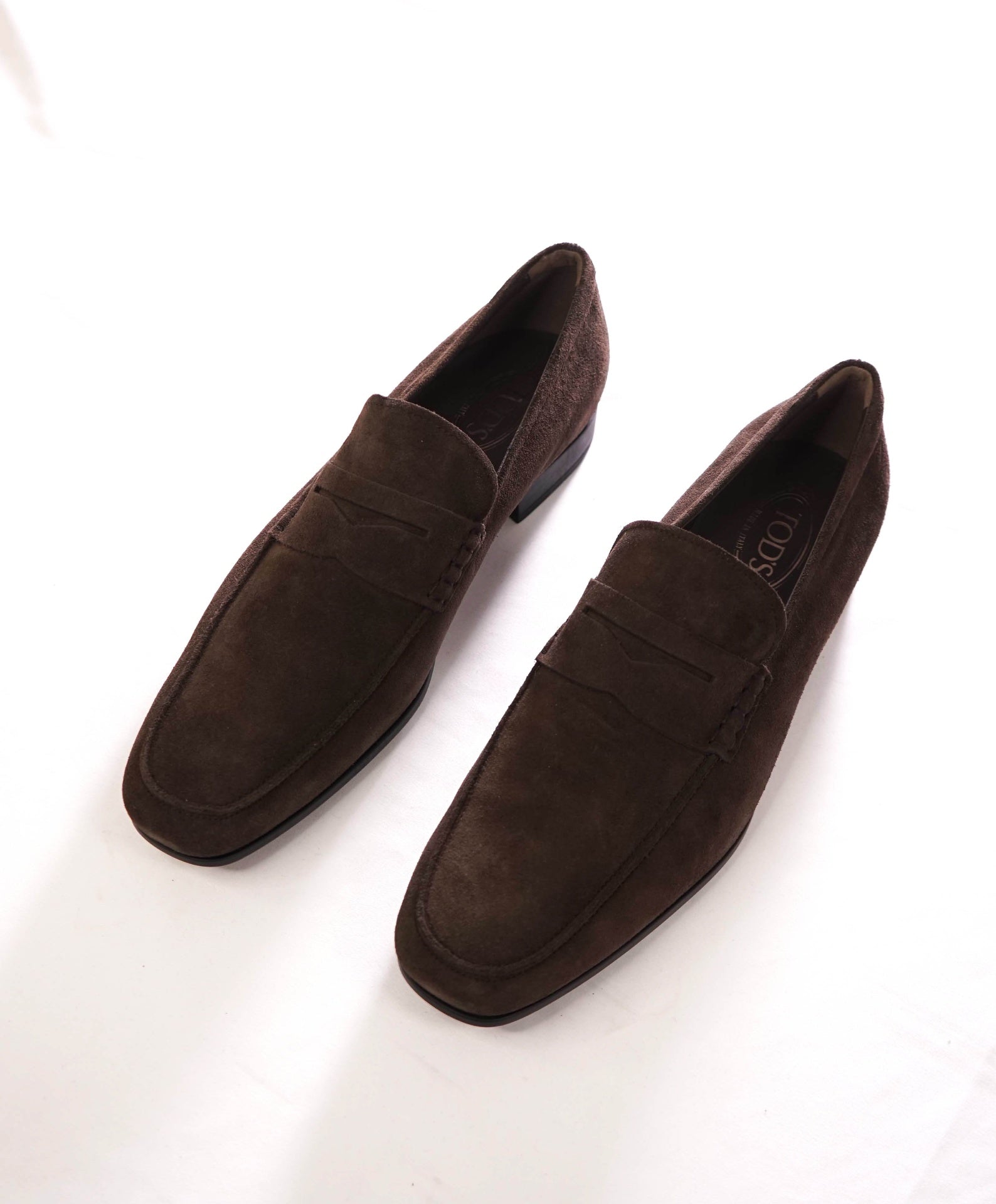 $775 TOD'S - Brown Suede Penny Loafers - US 12.5 (11.5UK)