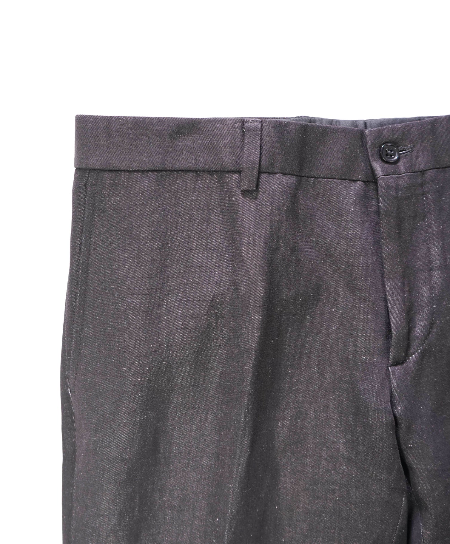 $595 RALPH LAUREN BLACK LABEL - Black Dress Linen Denim Pants - 34W