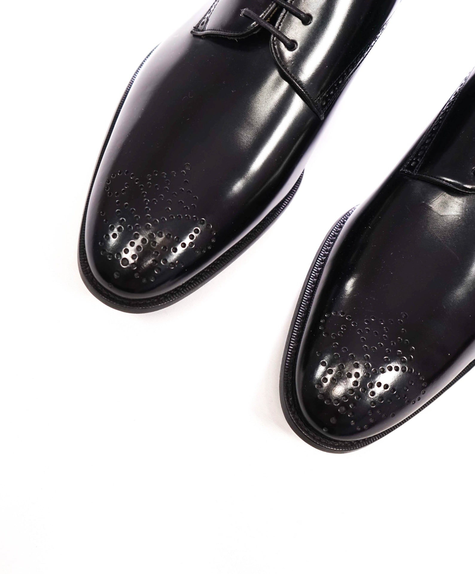 $500 BALLY - Black Leather Derby - US 7.5 (6.5UK)