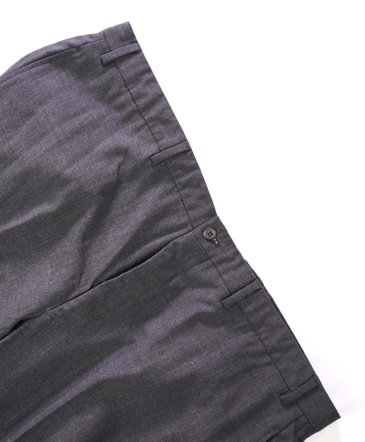 $895 GIORGIO ARMANI - Solid Dark Gray Wool Pants - 41W