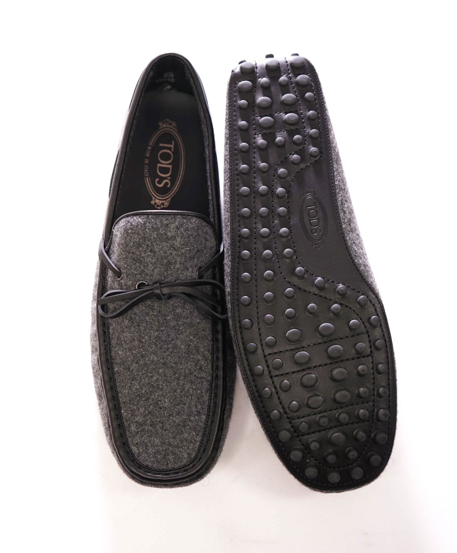 $545 TOD'S - Gray Flannel Driving Loafers - US 10.5 (9.5UK)
