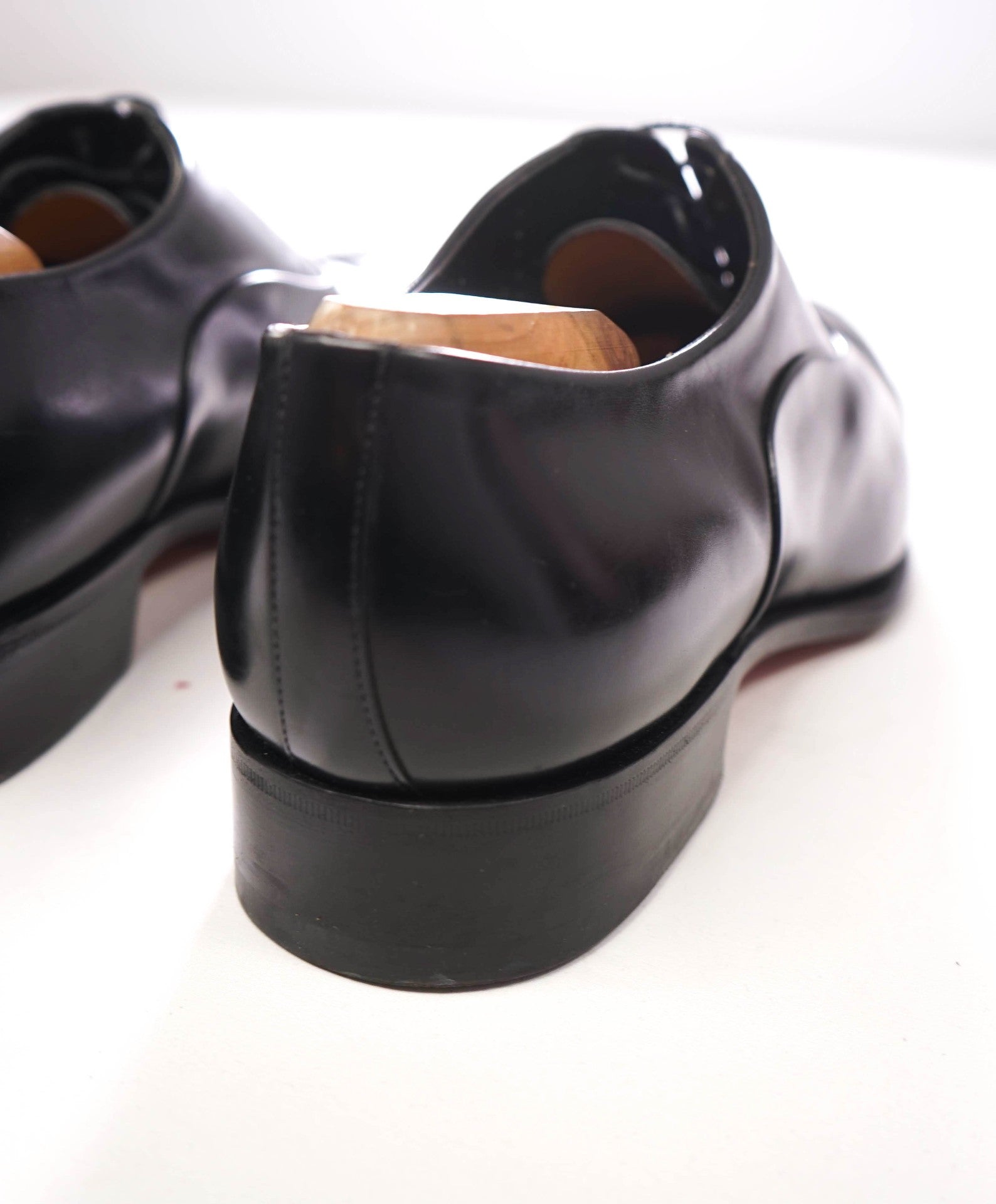 $1,350 SANTONI - "Isaac" Black GOODYEAR Oxfords - US 13 (UK12)