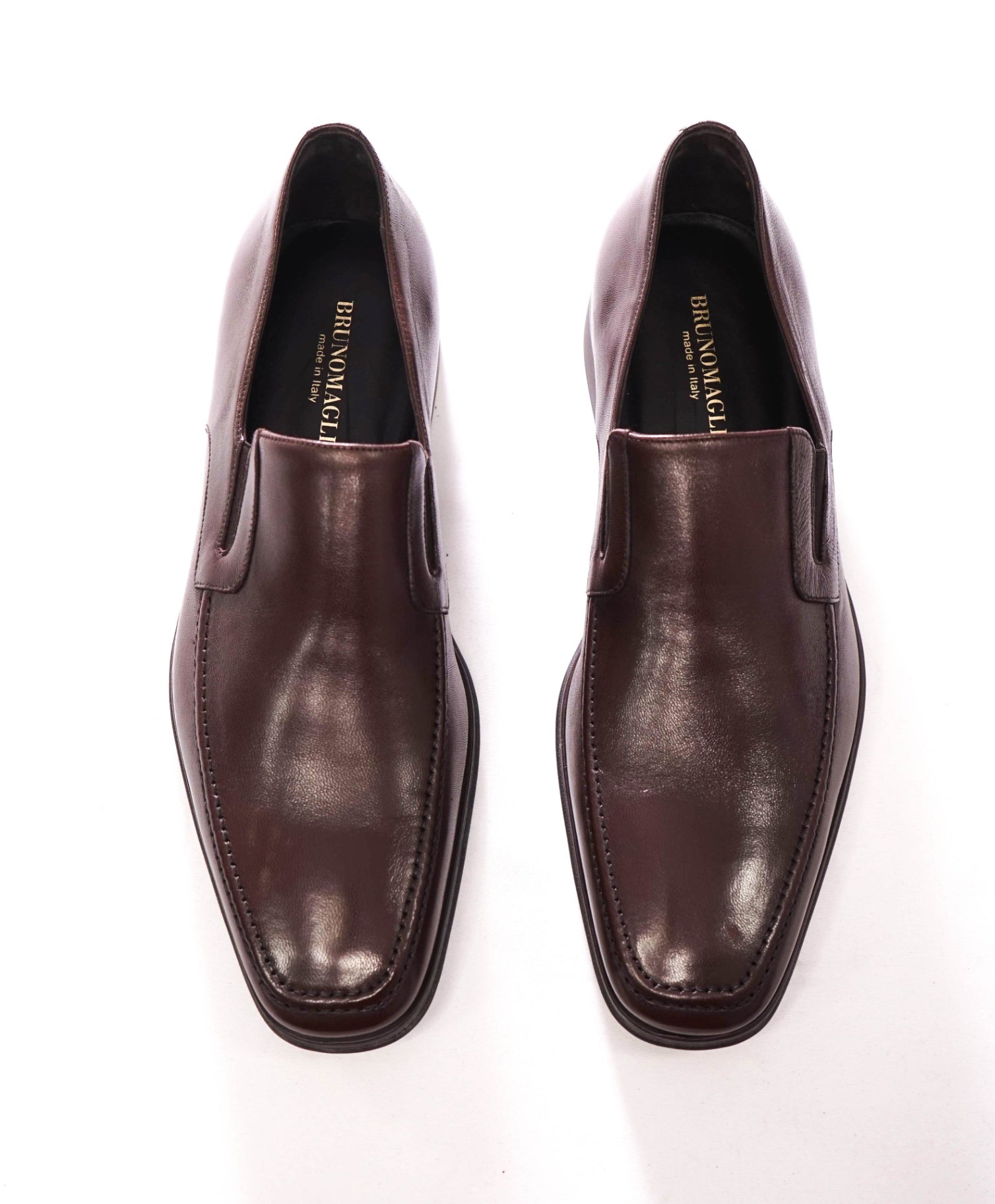 $395 BRUNO MAGLI - Dark Brown Leather "RAGING" Loafers - 10 M