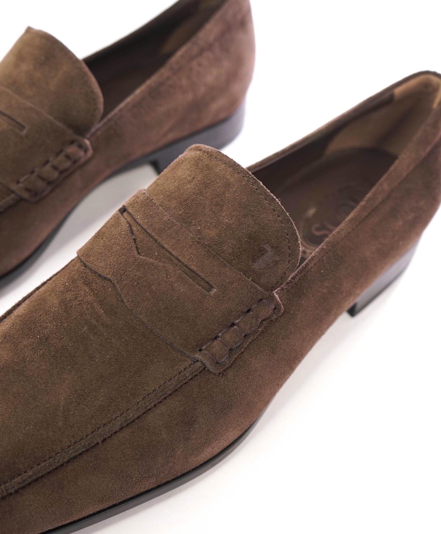 $775 TOD'S - Brown Suede Penny Loafers - US 12.5 (11.5UK)
