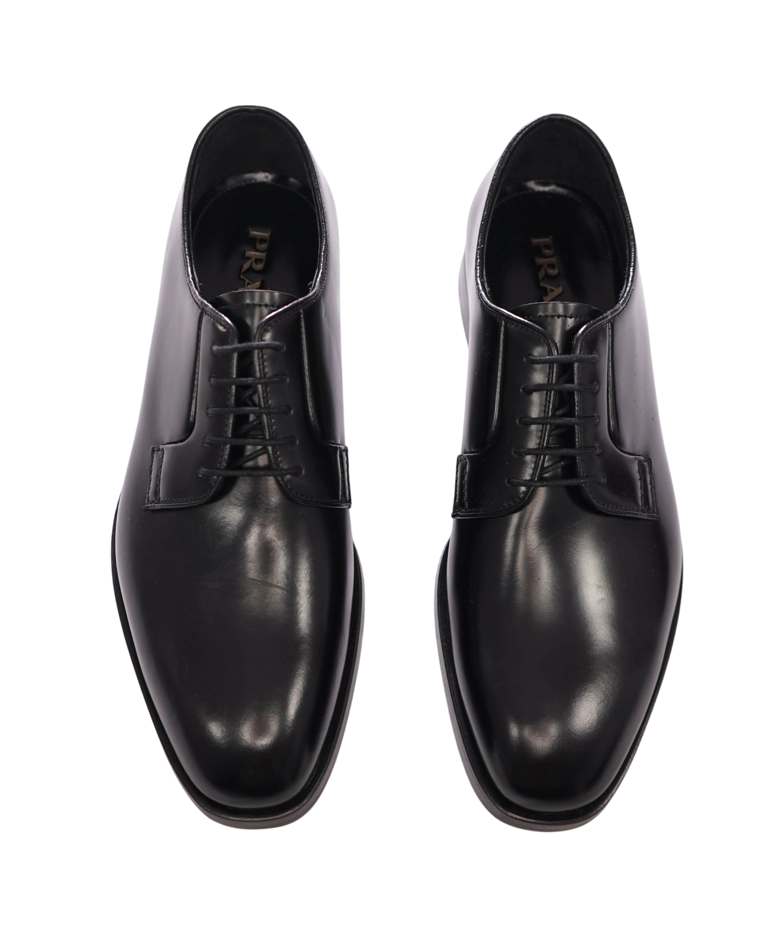 $1,150 PRADA - Black Leather Derby - US 8 (7UK)