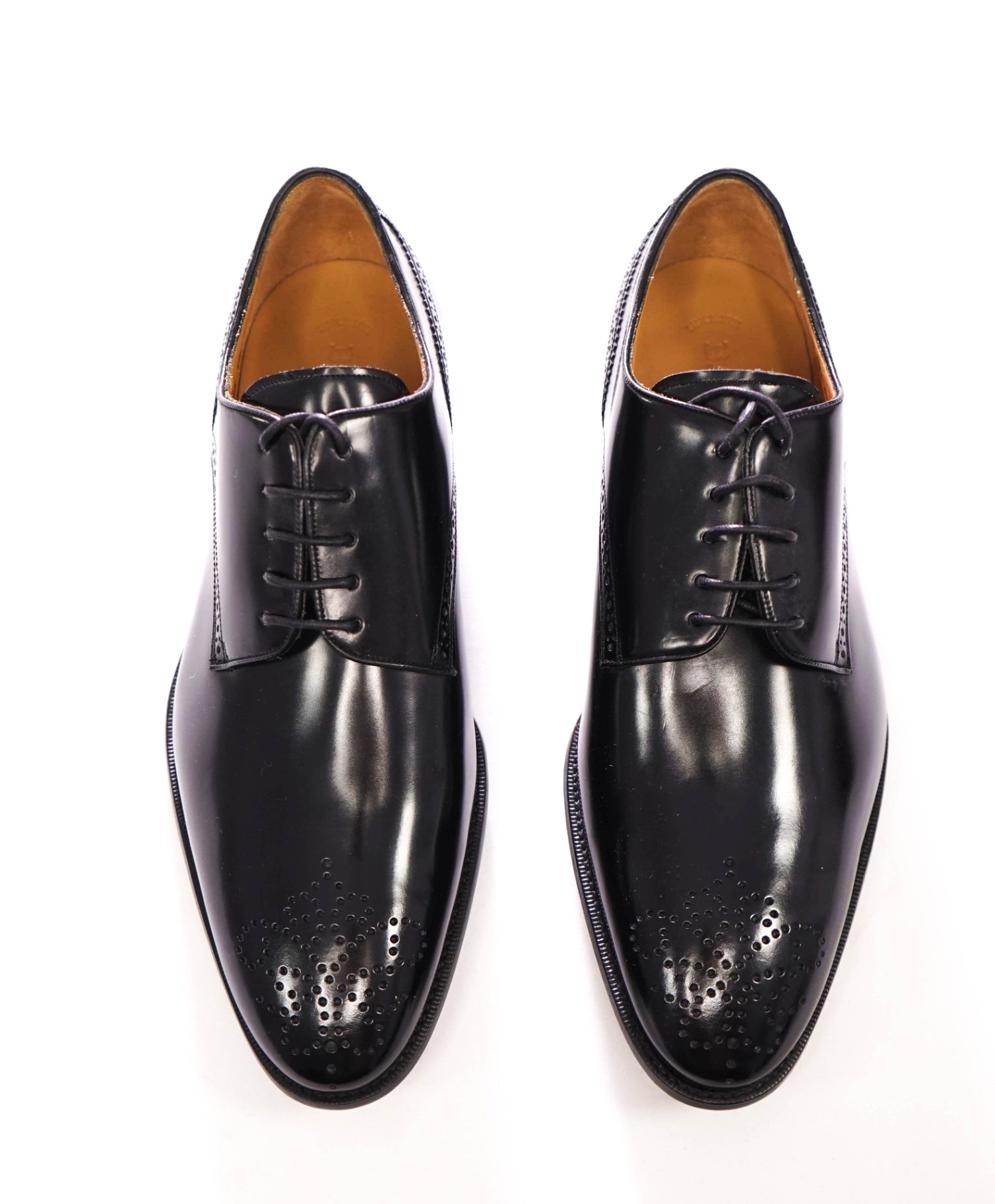 $500 BALLY - Black Leather Derby - US 7.5 (6.5UK)