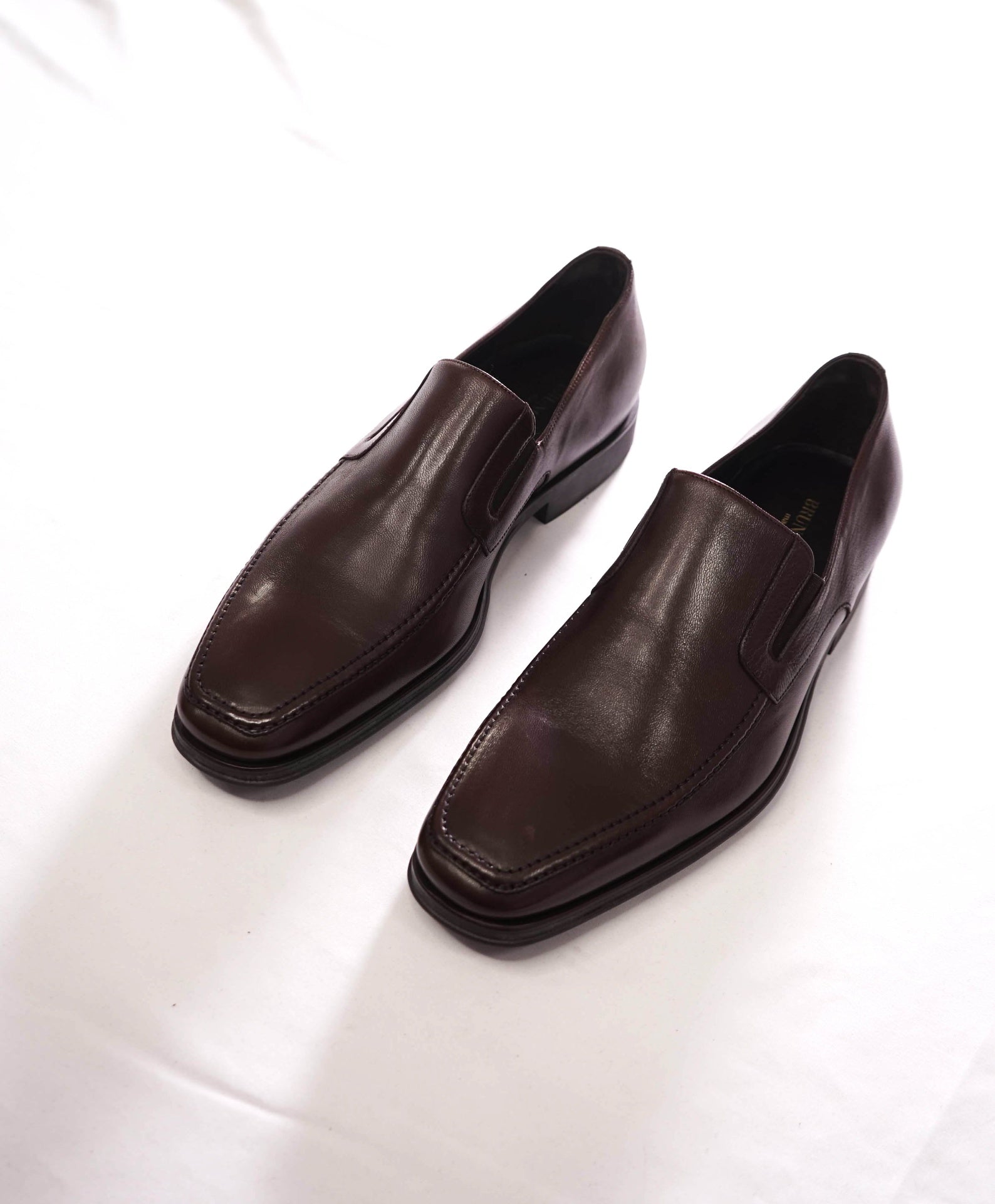 $395 BRUNO MAGLI - Dark Brown Leather "RAGING" Loafers - 10 M