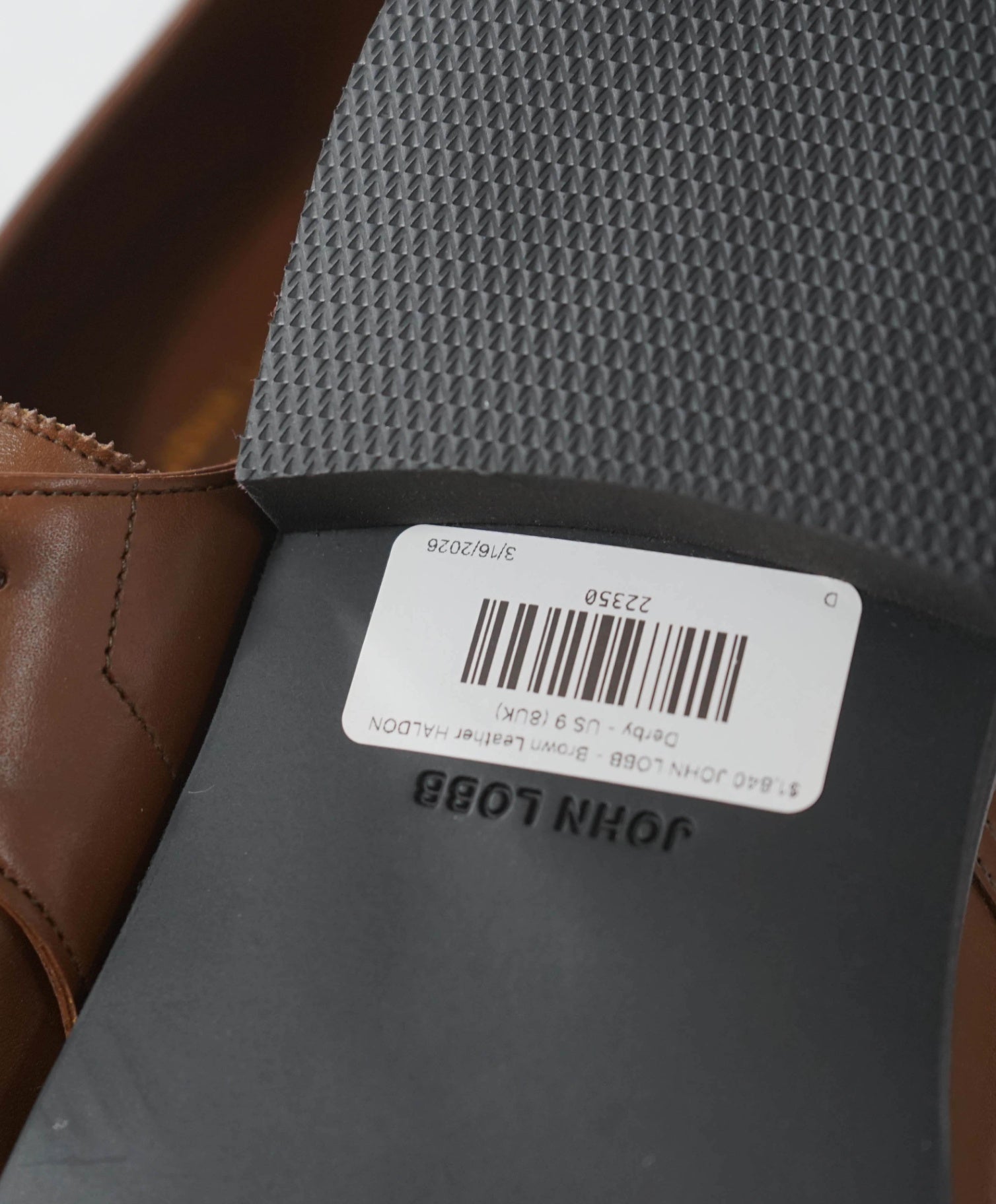 $1,840 JOHN LOBB - Brown Leather HALDON Derby - US 9 (8UK)