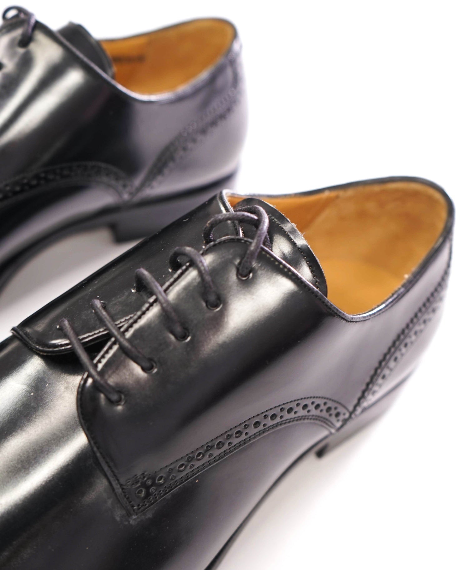 $500 BALLY - Black Leather Derby - US 7.5 (6.5UK)